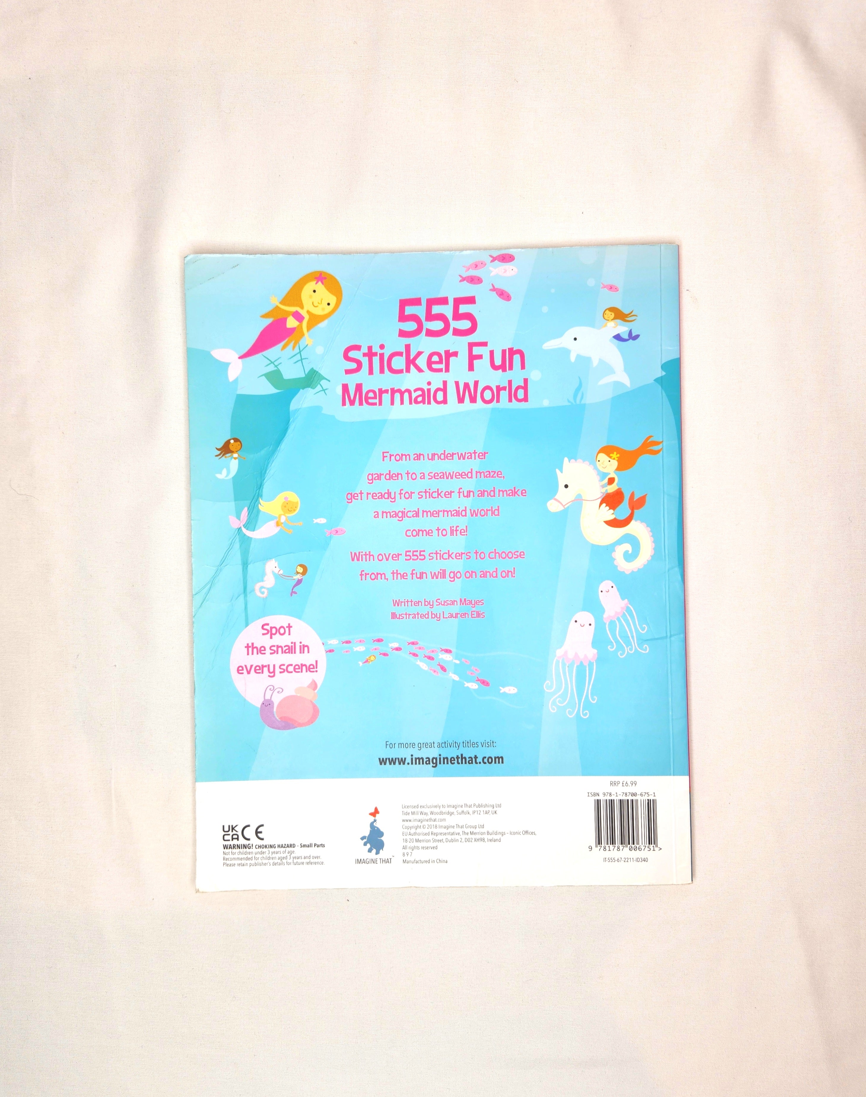 555 Sticker Fun Mermaid World Book (Soft Cover)