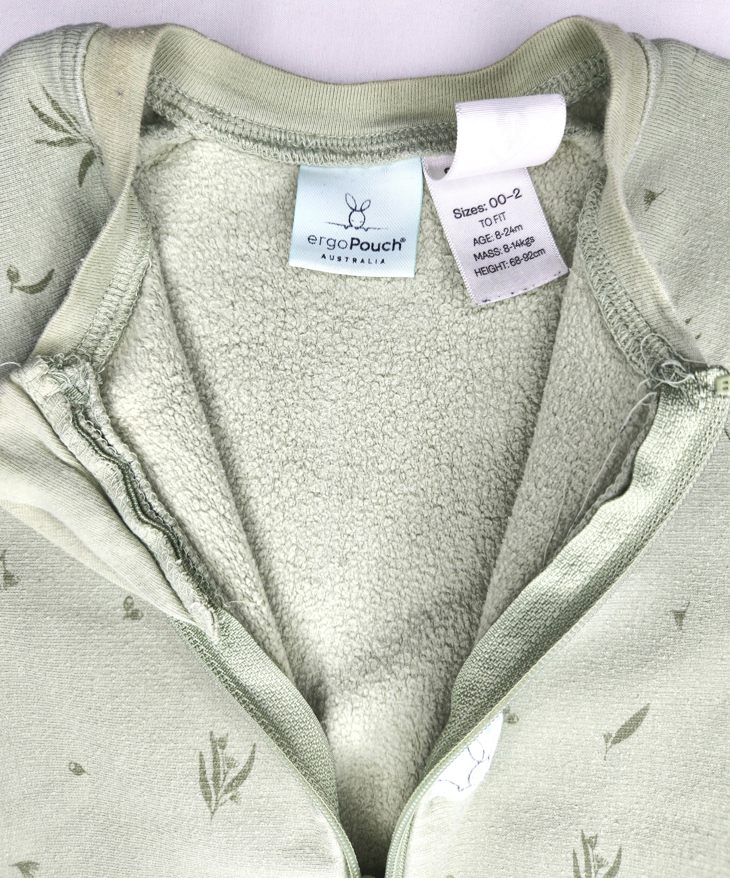 Ergopouch Organic Cotton Long Sleeve Sleeping Bag Sleepsuit TOG 1.0 (Size 8-24m)