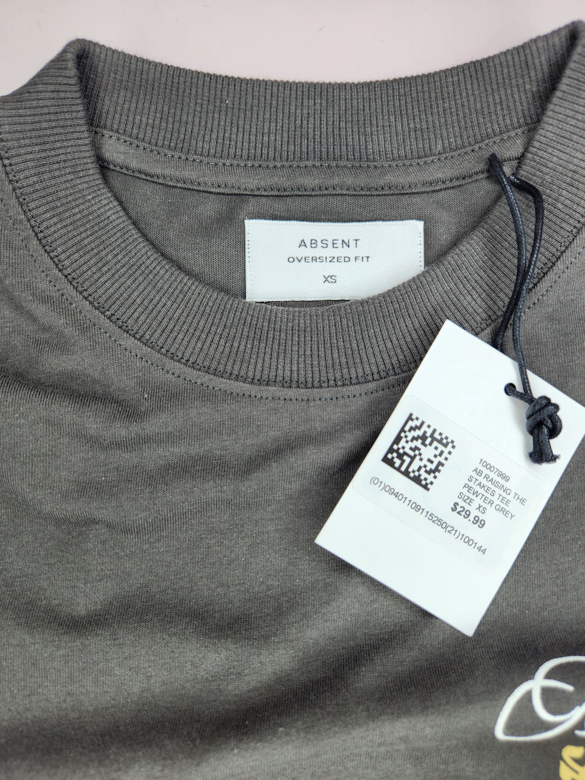 Absent Organic Cotton Members Only Tee NEW (Size XS)
