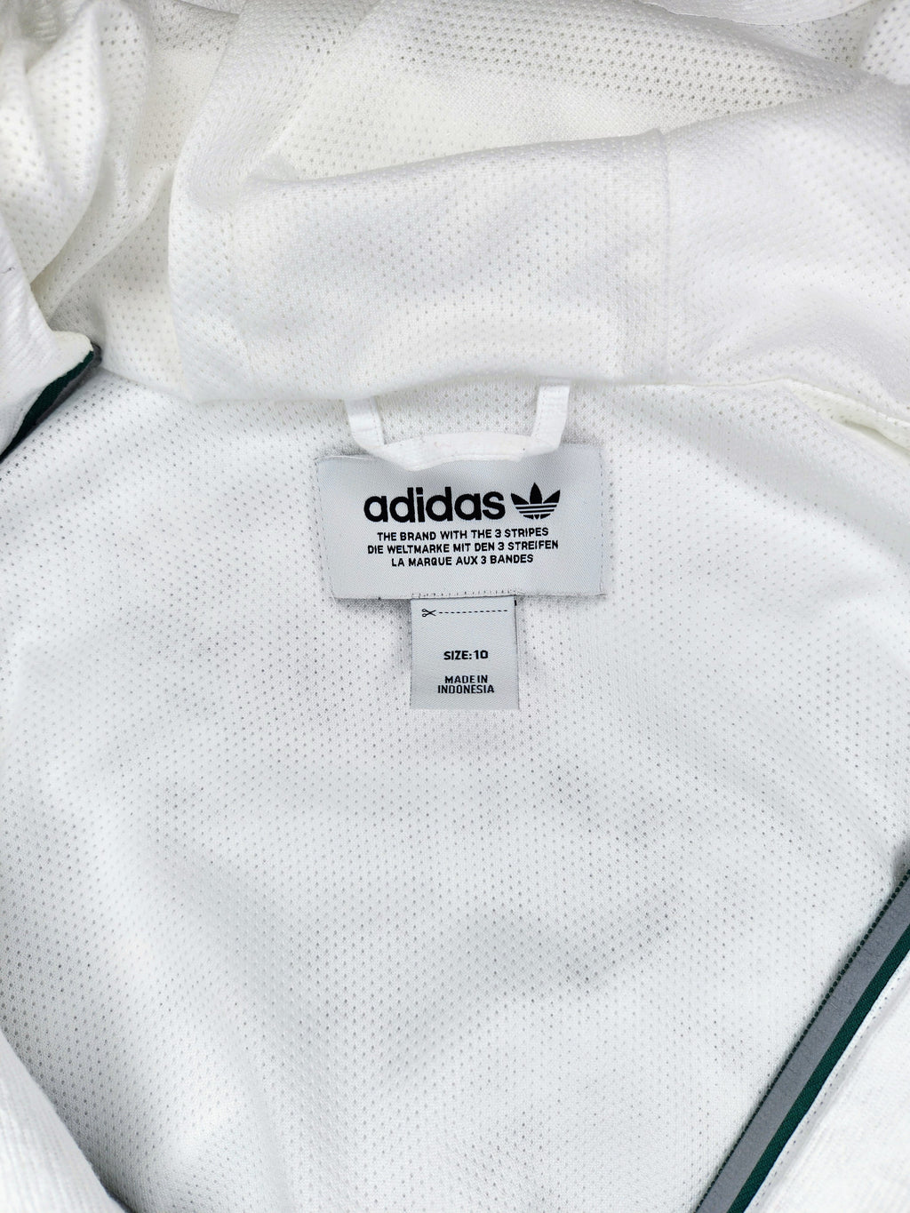 Adidas Full Zip Hooded Windbreaker Jacket (Size 10)