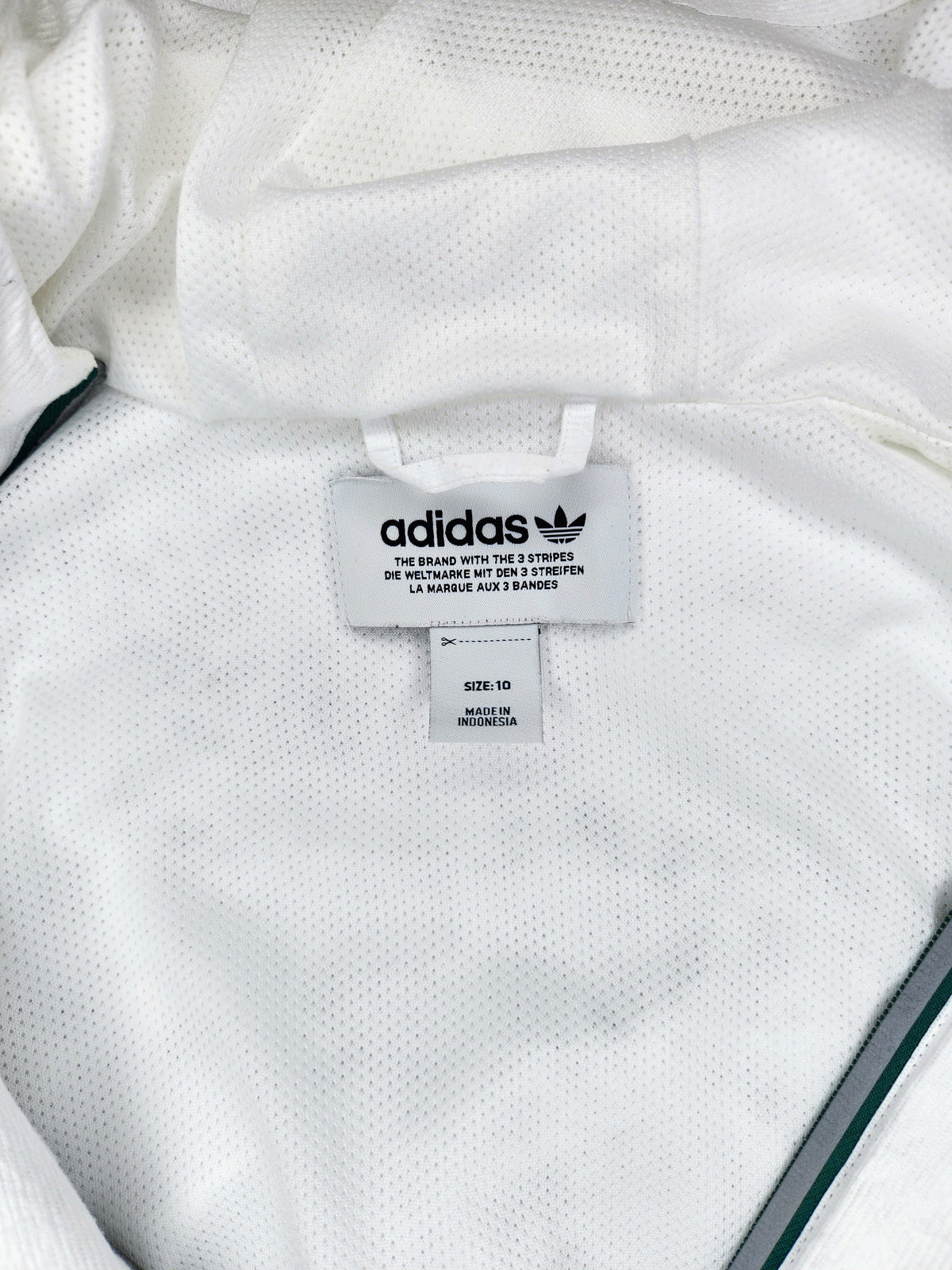 Adidas Full Zip Hooded Windbreaker Jacket (Size 10)