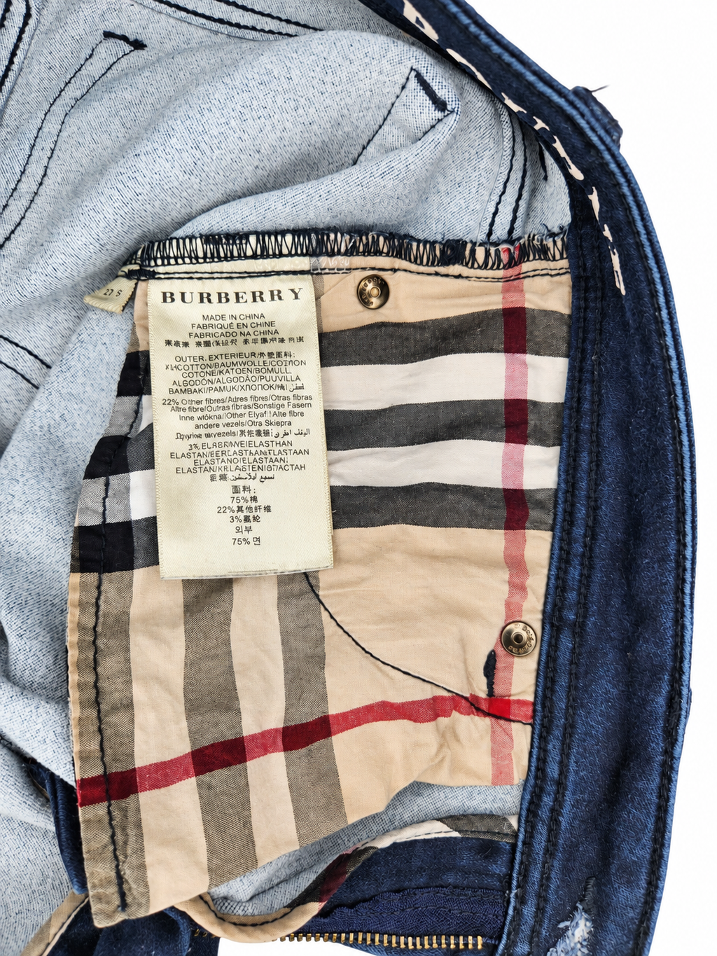 Burberry Brit Luxury Westbourne Skinny Leg Designer Jeans (Size 9)