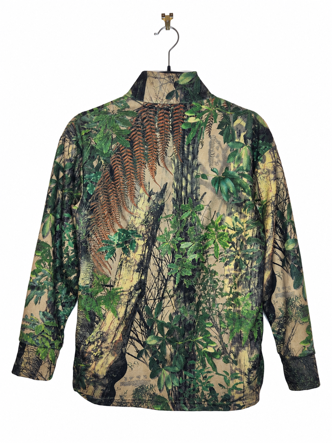 Hunting & Fishing Half Zip Camouflage Fleece Sweater (Size 8)