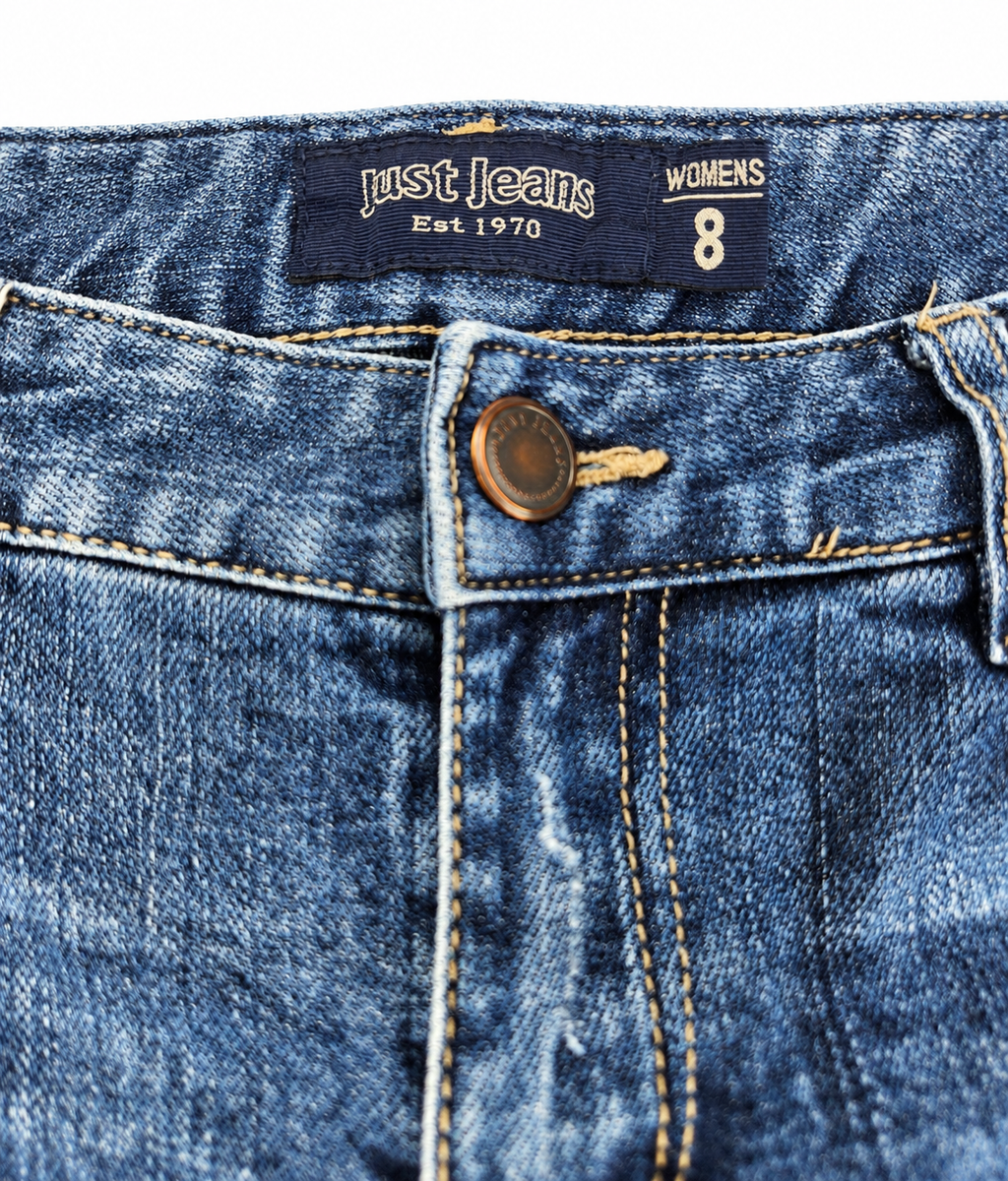 Just Jeans Low Rise Distressed Skinny Jeans (Size 8)
