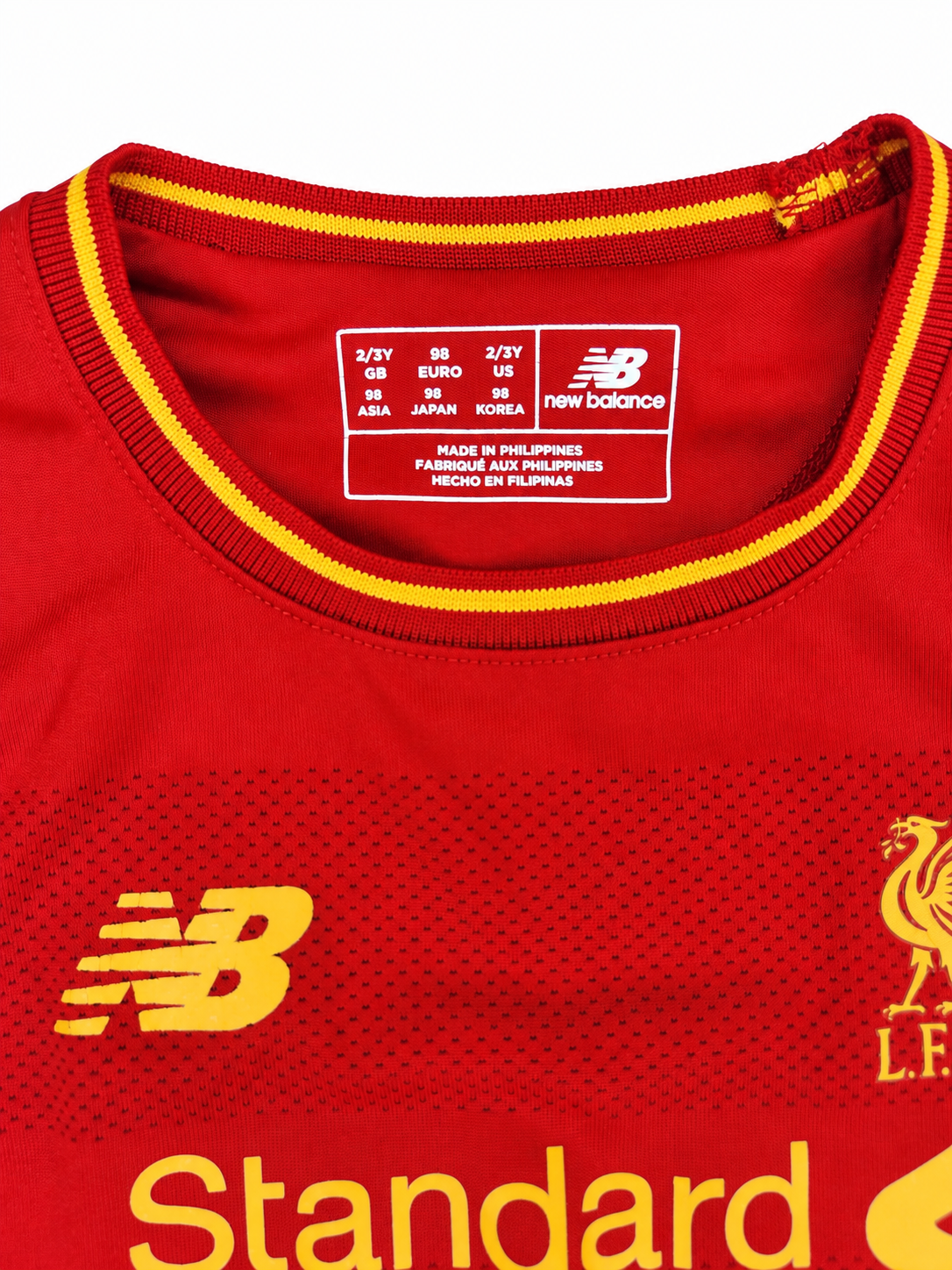 New Balance Dry Fit Liverpool Football T-Shirt (Size 3 years)