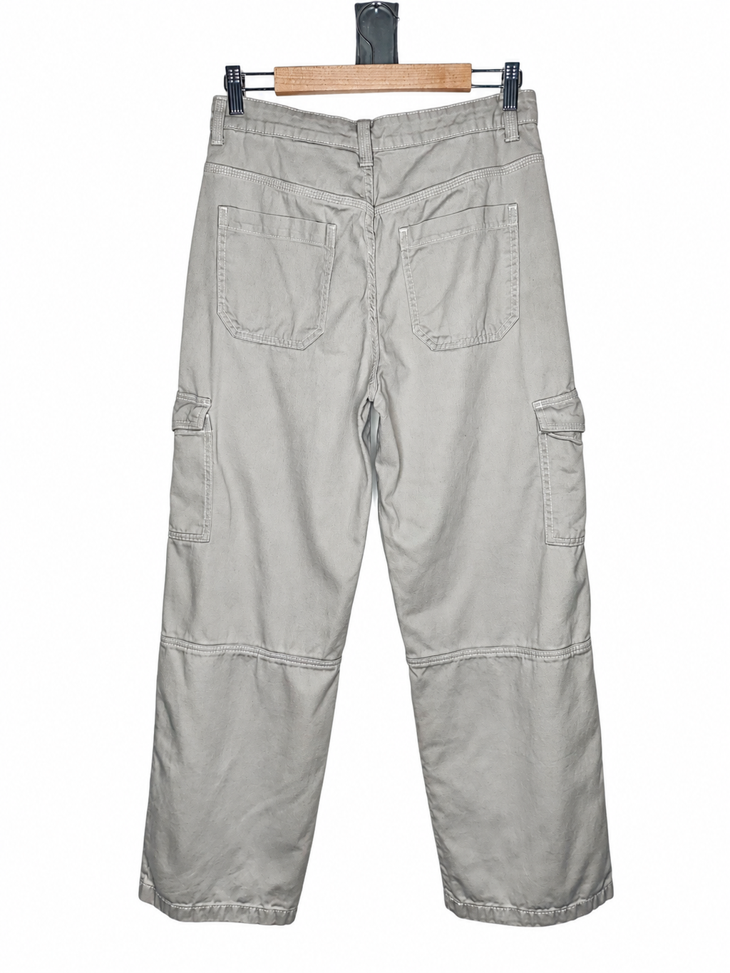 H&M Divided Straight Leg Y2K Style Cargo Trousers, 90s Style Utility Pants (Size 6)