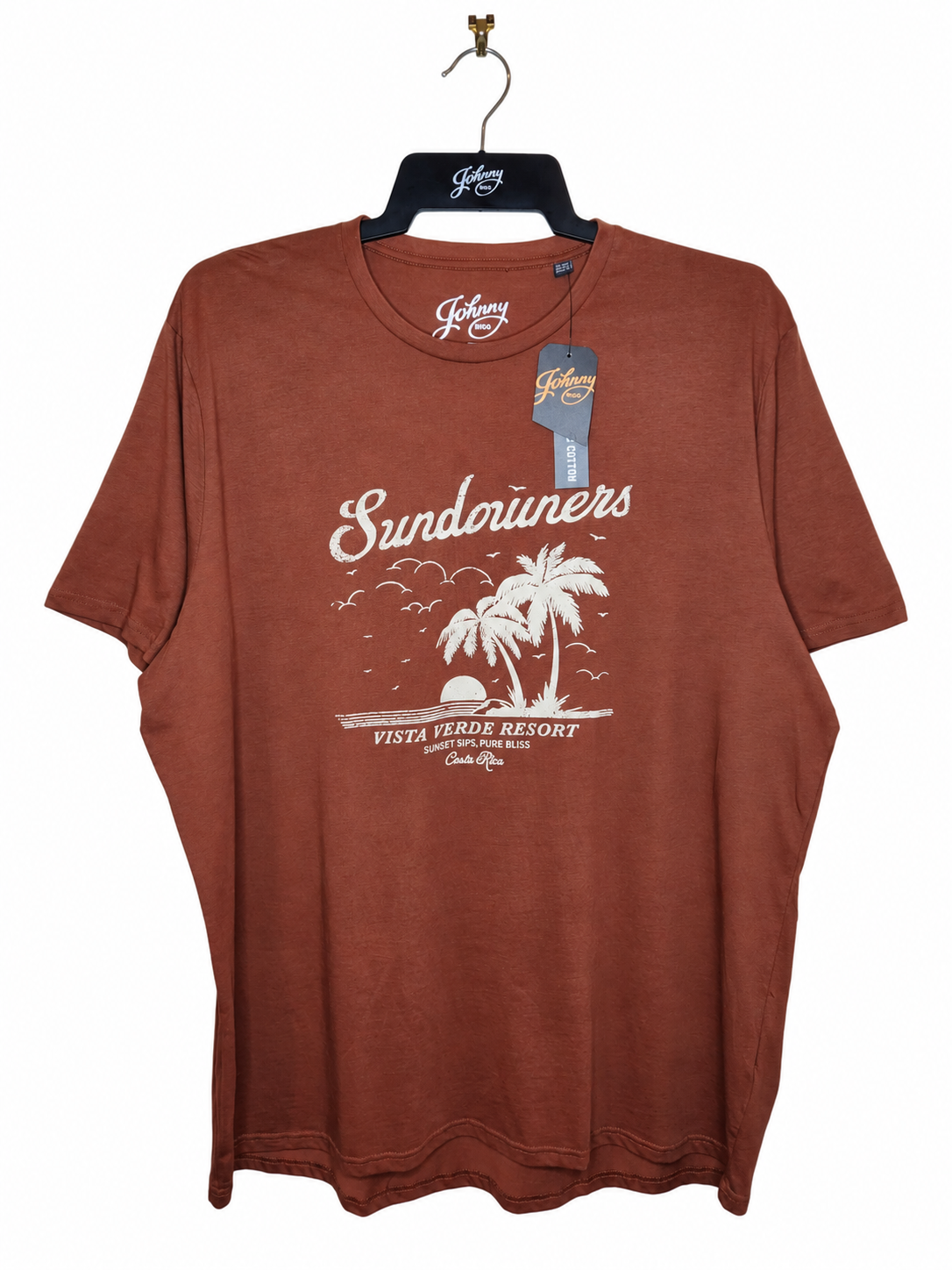 Johnny Bigg 100% Organic Cotton Tropical Longline Tee NEW (Size 4XL)