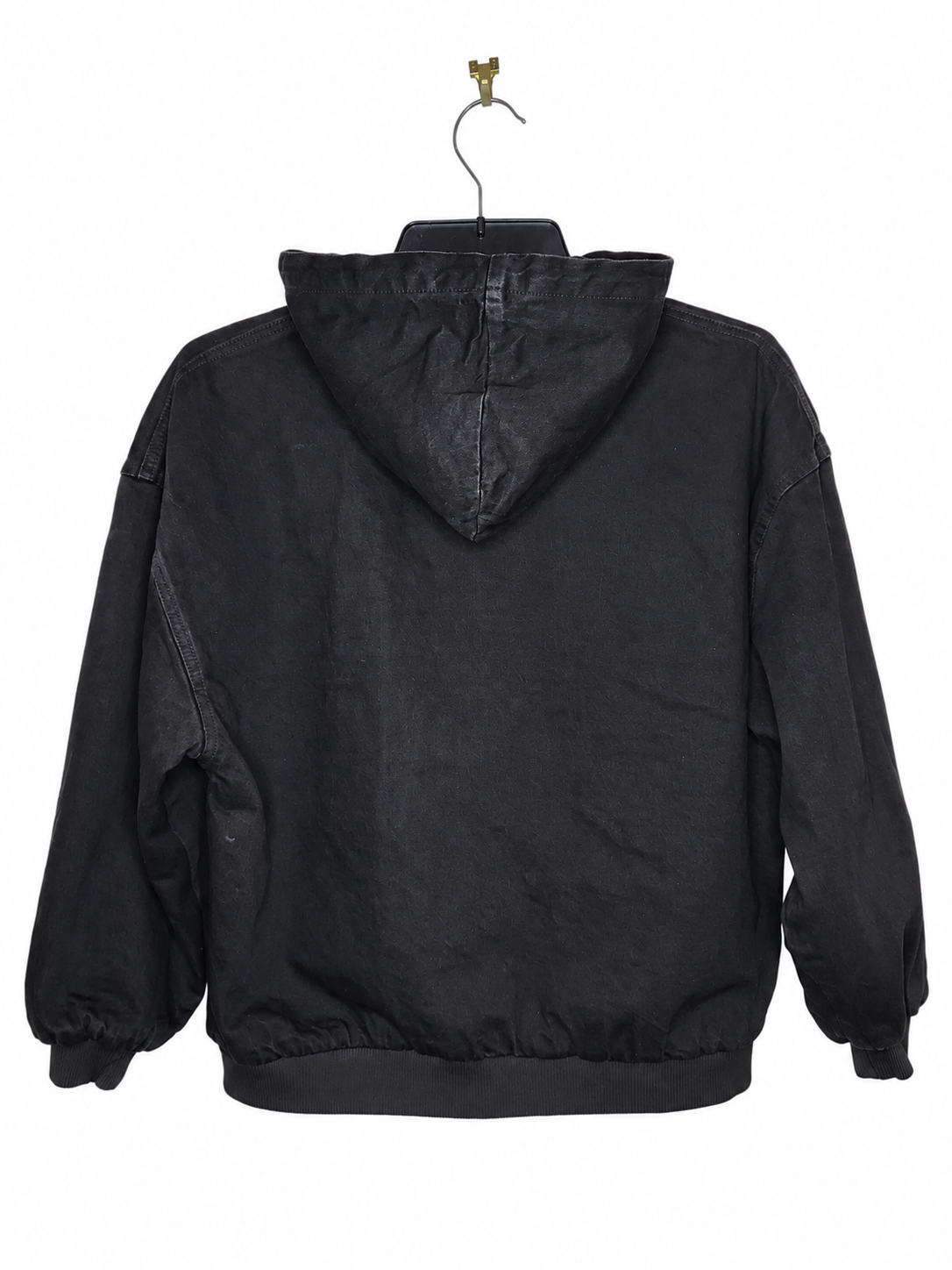 Absent Full Zip Hooded Denim Bomber Jacket (Size M)