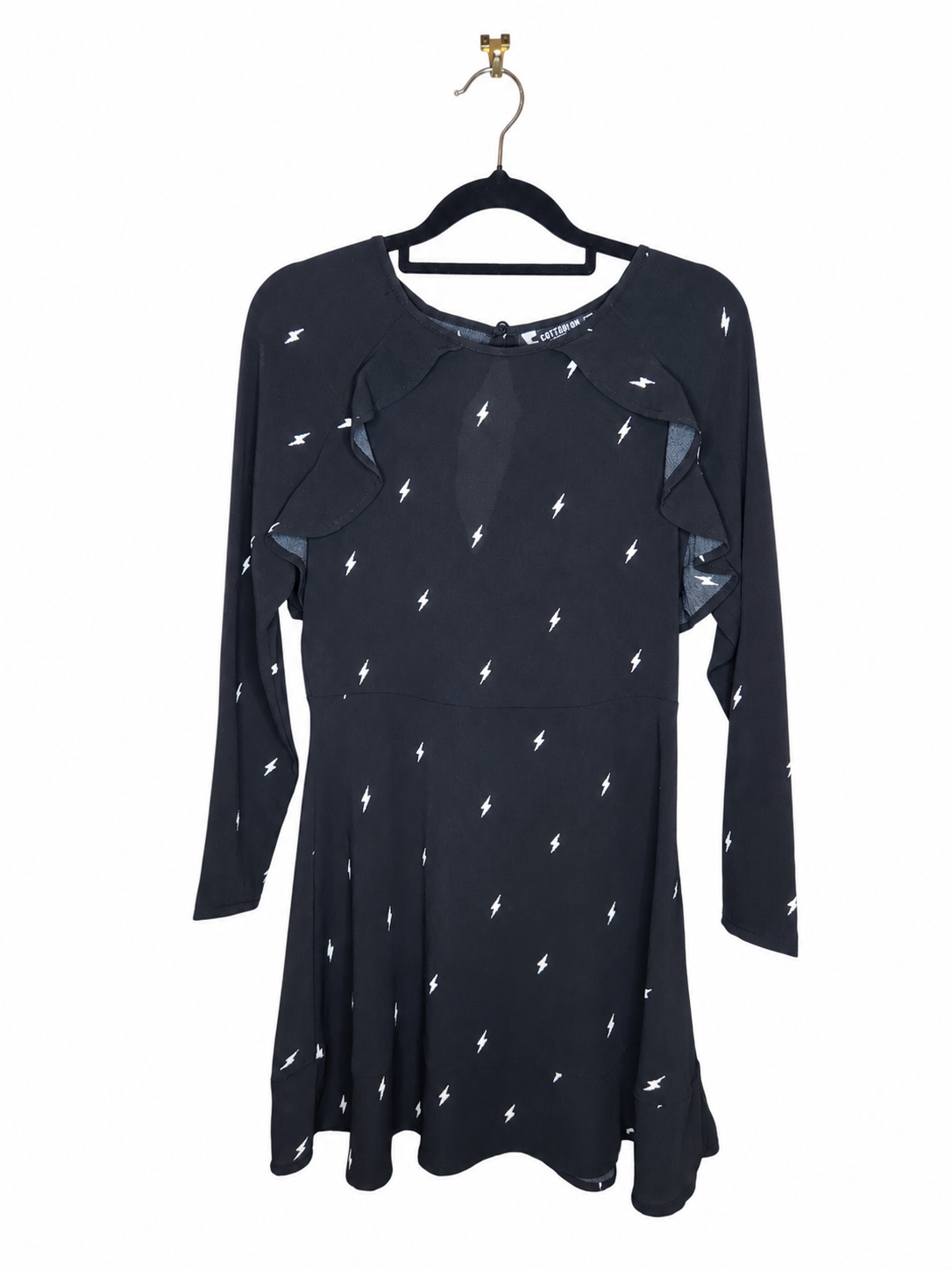 Cotton On Lightning Bolt Print Mini Dress (Size 6)