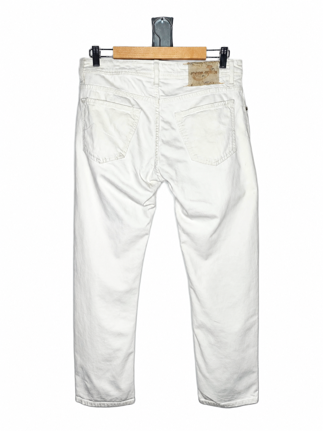 Jacob Cohen Premium Straight Leg Tailored Denim Jeans with Button Closure (Size L)
