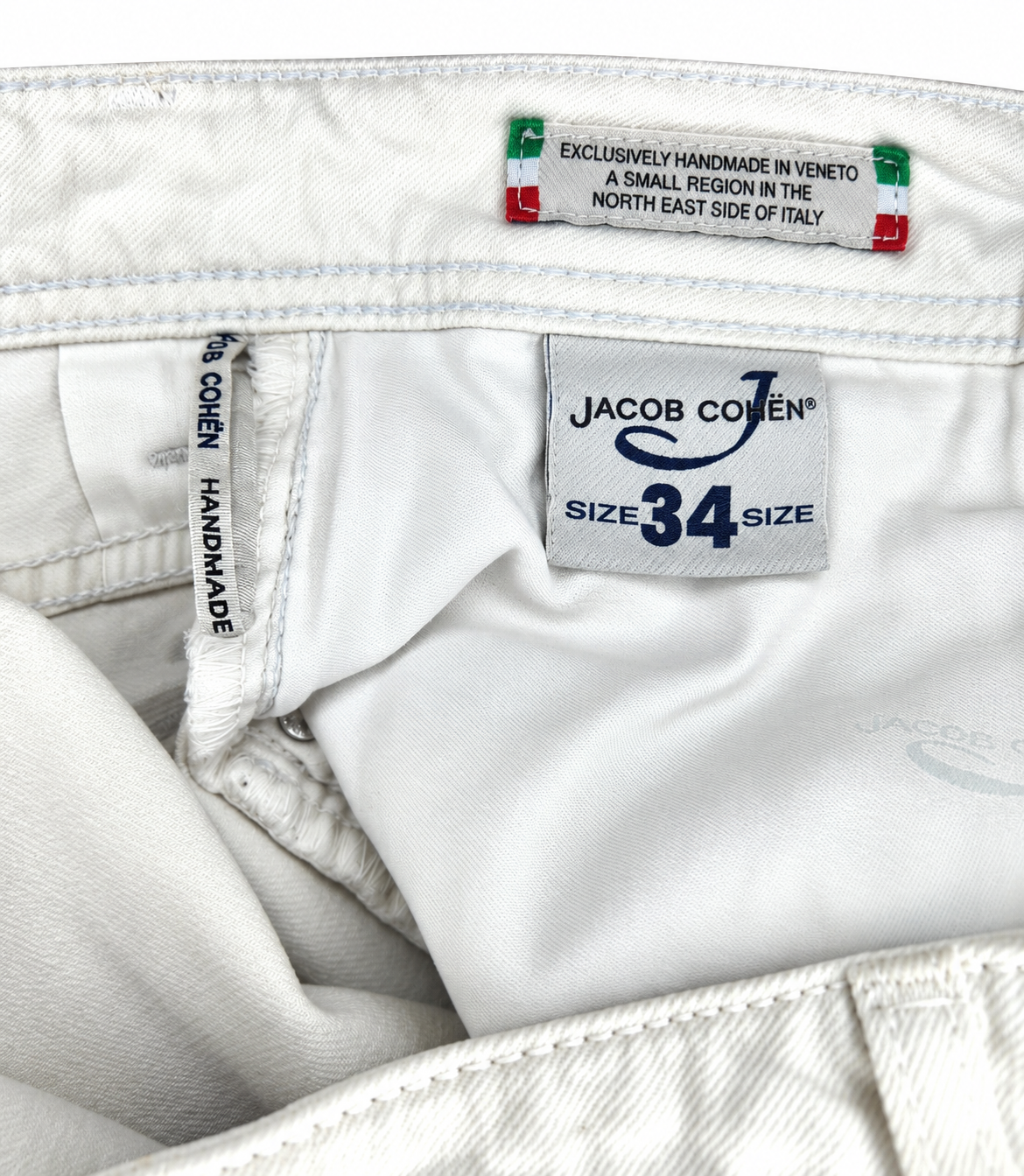 Jacob Cohen Premium Straight Leg Tailored Denim Jeans with Button Closure (Size L)