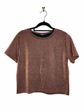 Pull & Bear Metallised Fibre Glitter Top (Size 10)