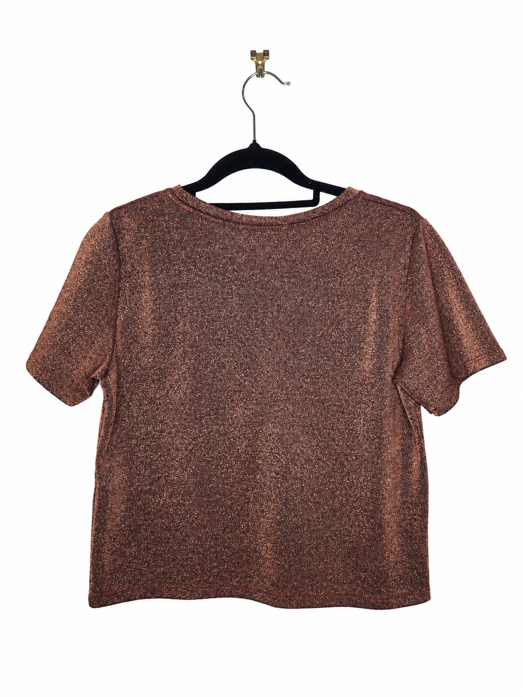 Pull & Bear Metallised Fibre Glitter Top (Size 10)