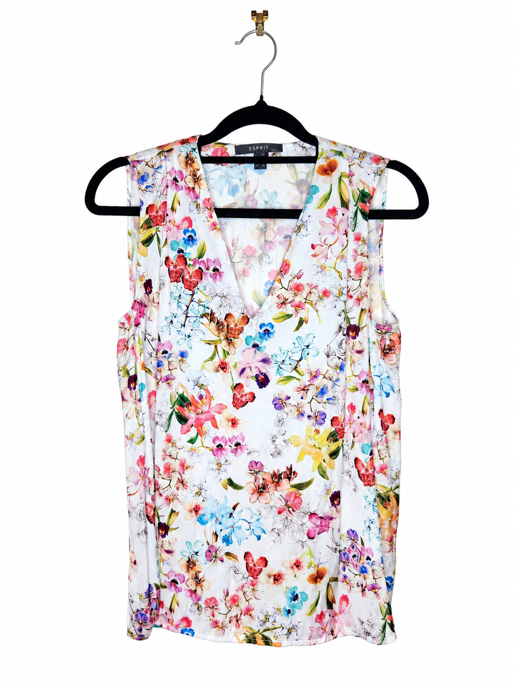 Esprit Floral Sleeveless Blouse (Size 8)