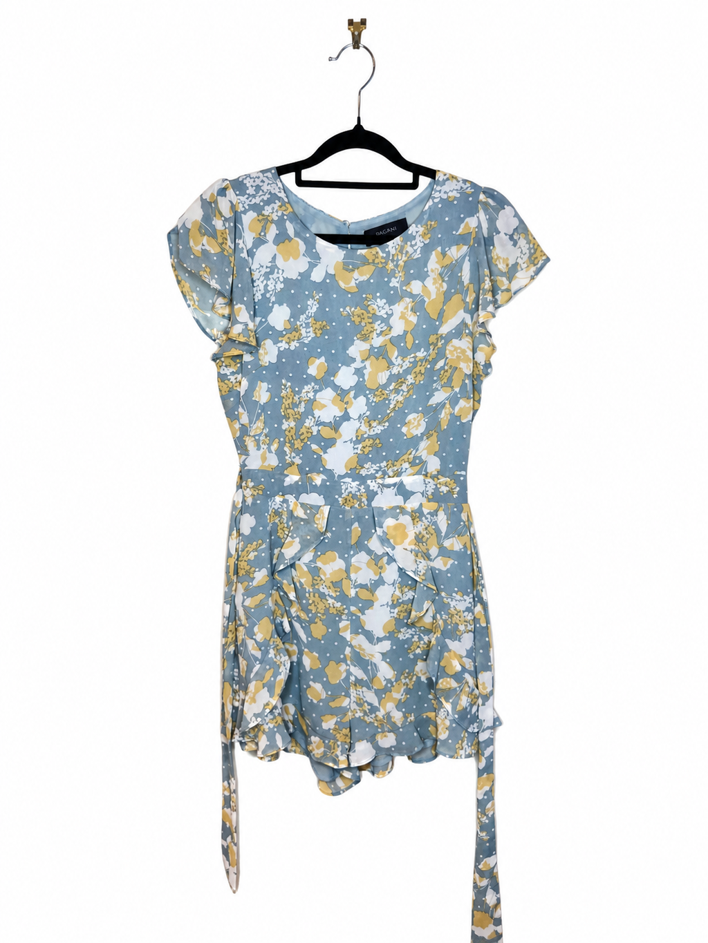 Pagani Ruffle Playsuit with Belt and Pockets (Size 8)