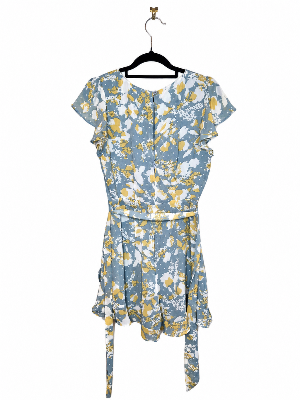 Pagani Ruffle Playsuit with Belt and Pockets (Size 8)
