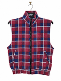 Club Casual Plaid Flannel Fleece Vest (Size S)