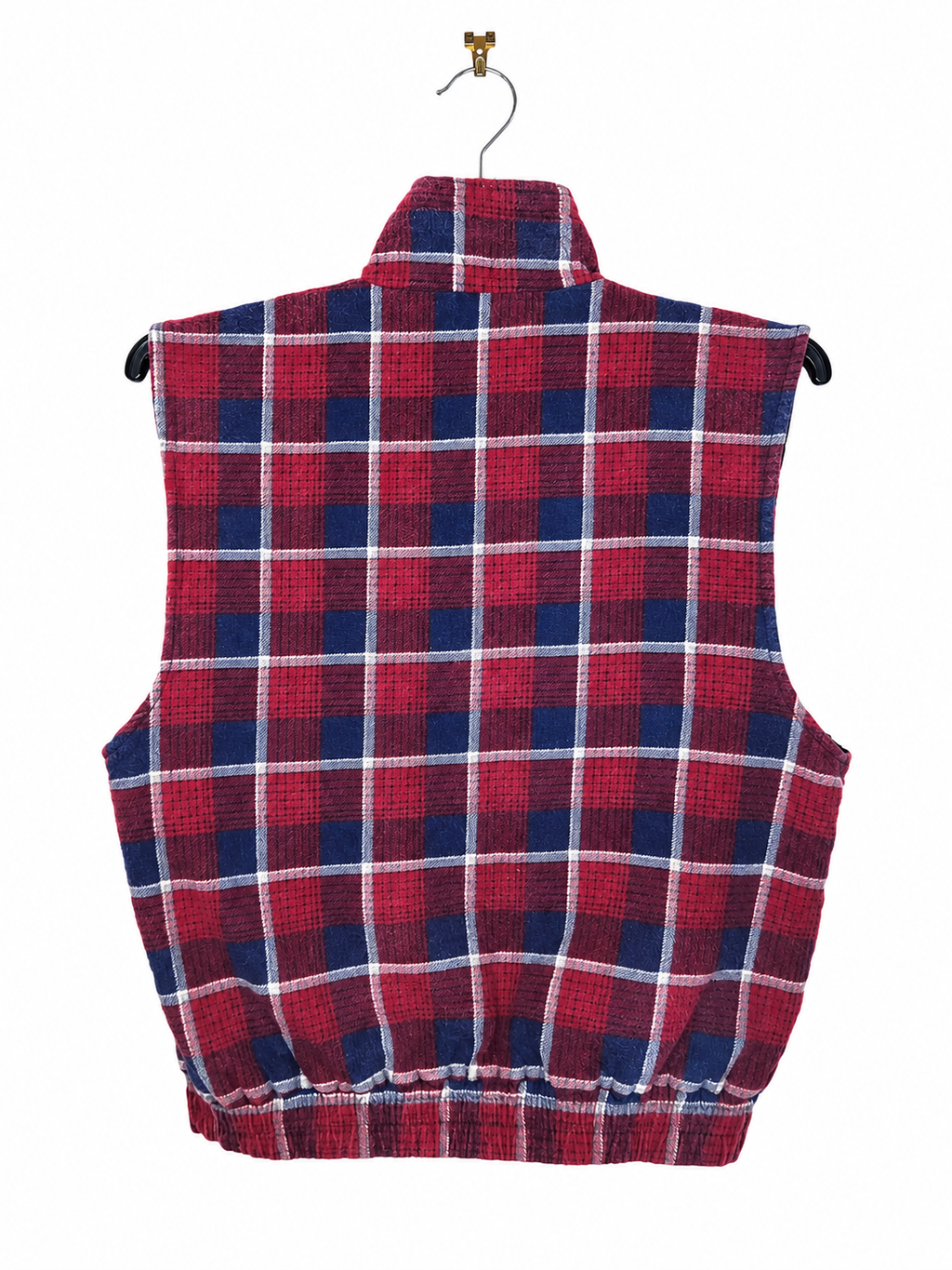 Club Casual Plaid Flannel Fleece Vest (Size S)