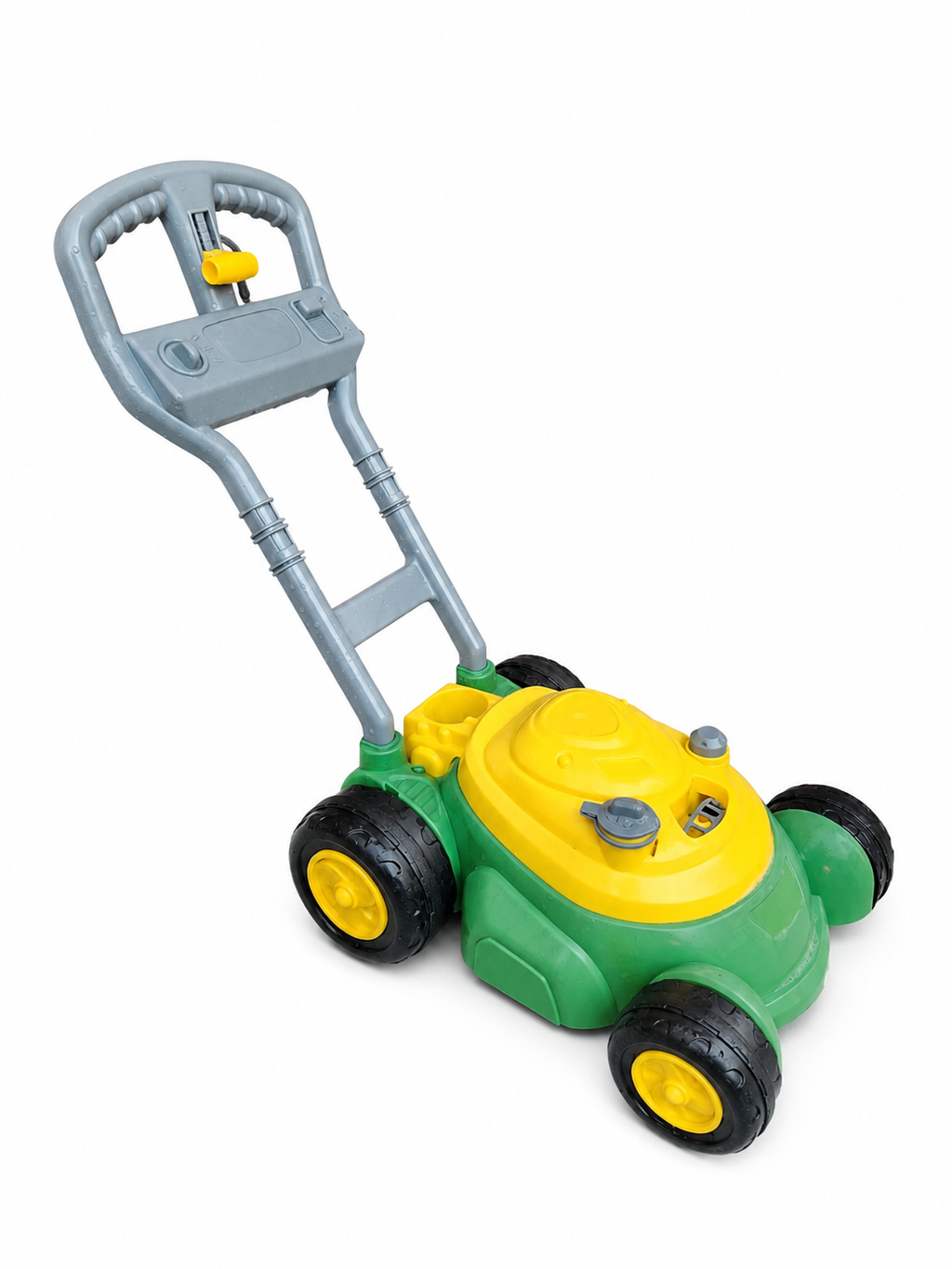 John Deere Plastic Bubble n Go Push Lawn Mower (flaw)