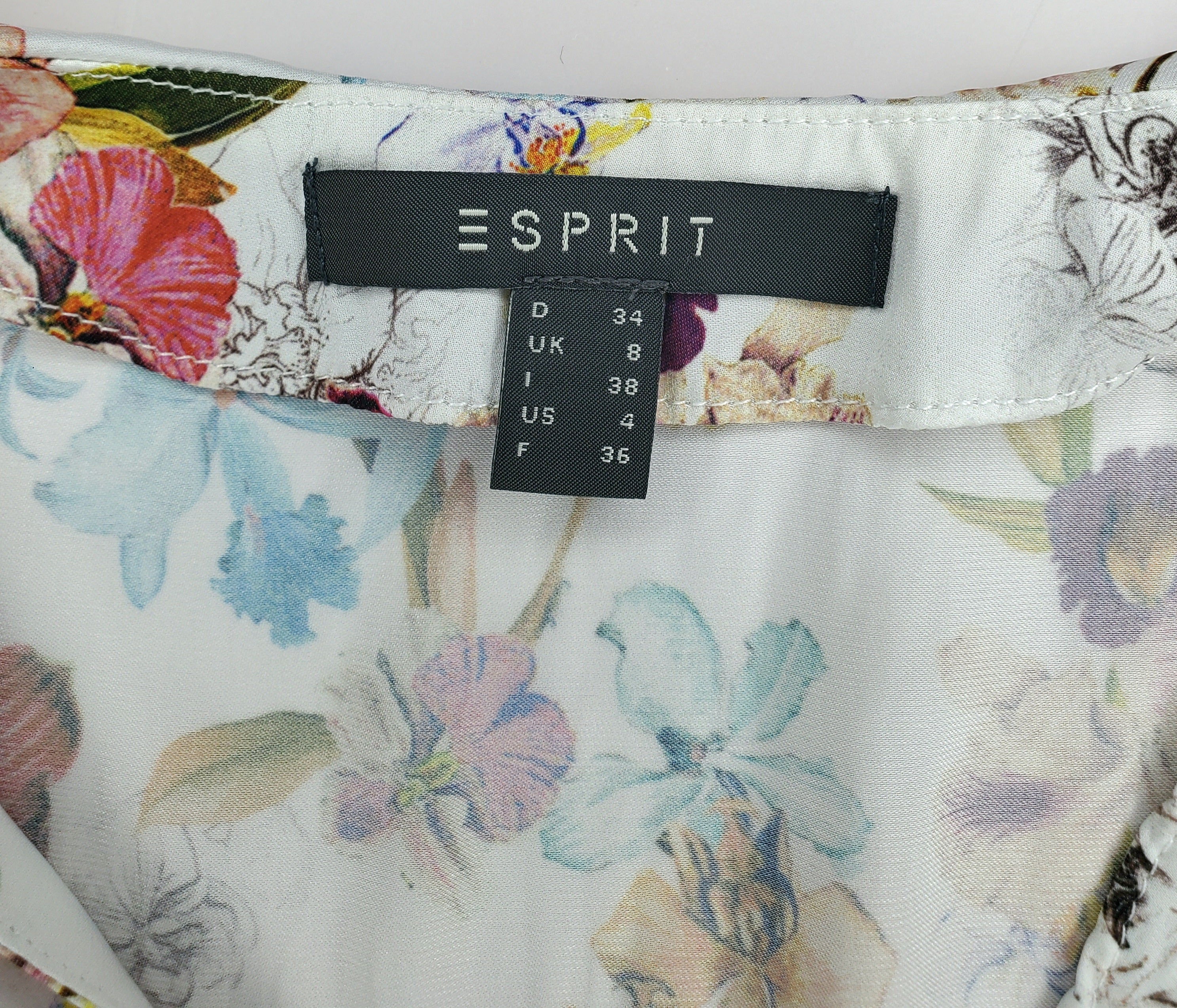 Esprit Floral Sleeveless Blouse (Size 8)