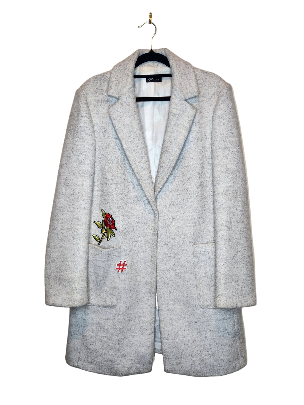 Dotti Wool Blend Long Line Coat (Size 12)