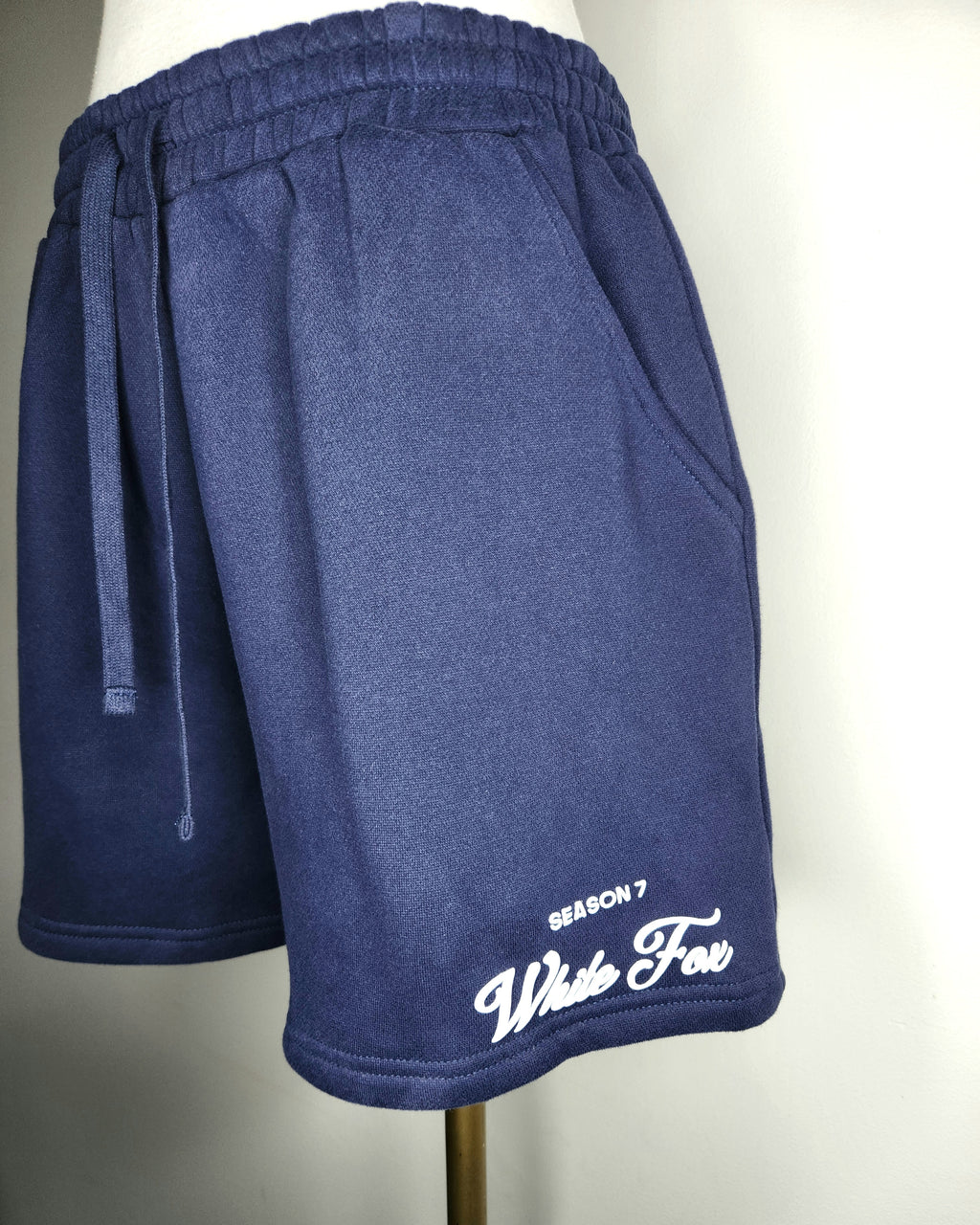 White Fox Fleece Lined Loose Fit Shorts (Size 12)