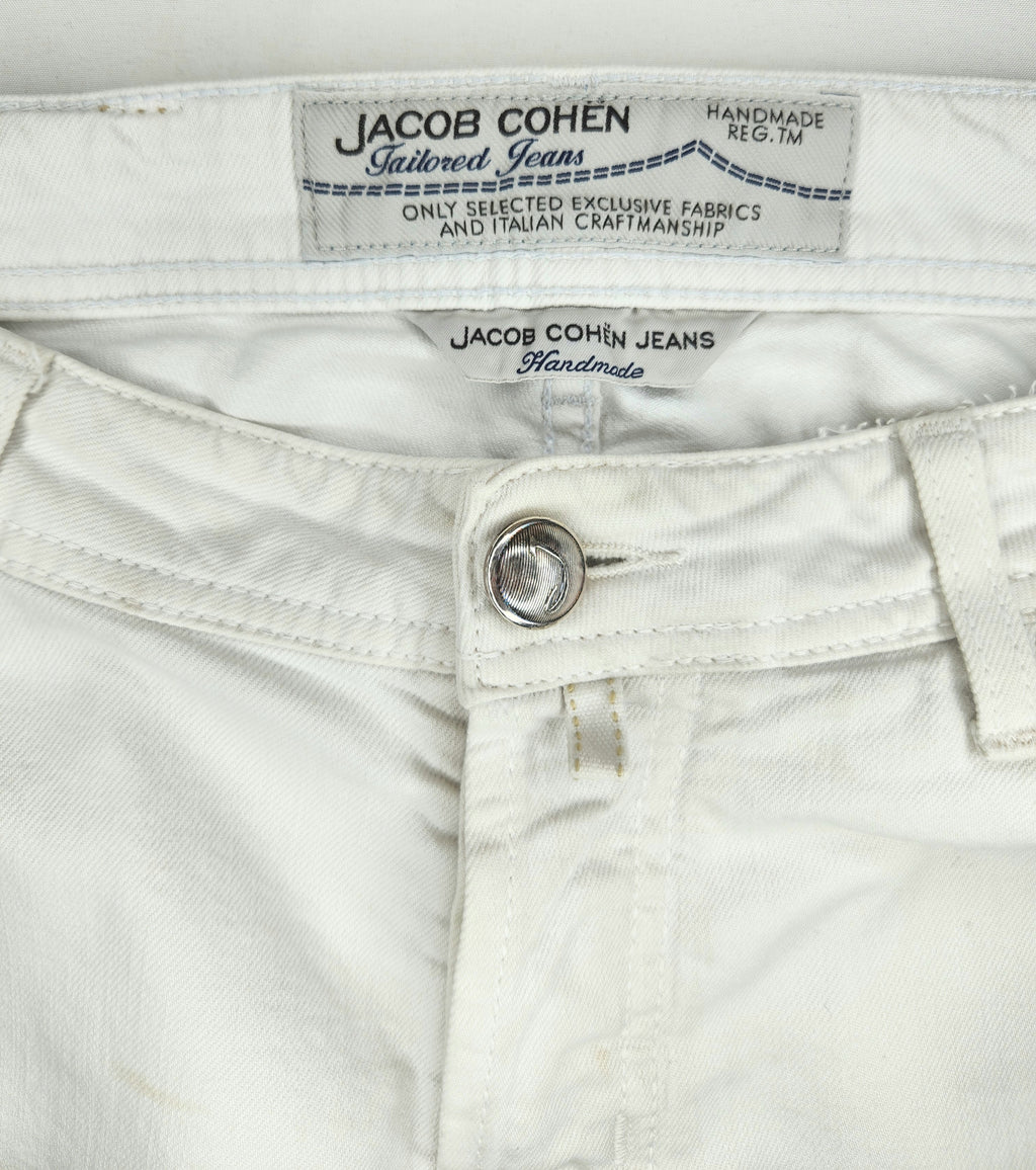 Jacob Cohen Premium Straight Leg Tailored Denim Jeans with Button Closure (Size L)