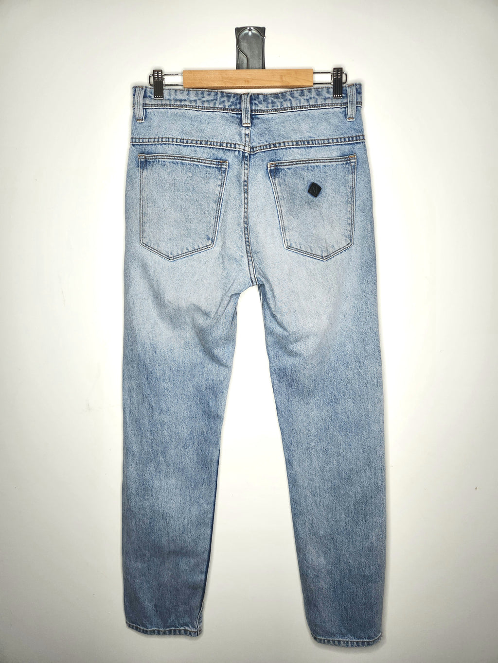 Abrand Denim Straight Leg High-Rise Mom Jeans (Size 12)