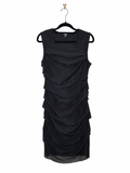 Emerge Ruched Sleeveless Lined Midi Dress (Size 12)