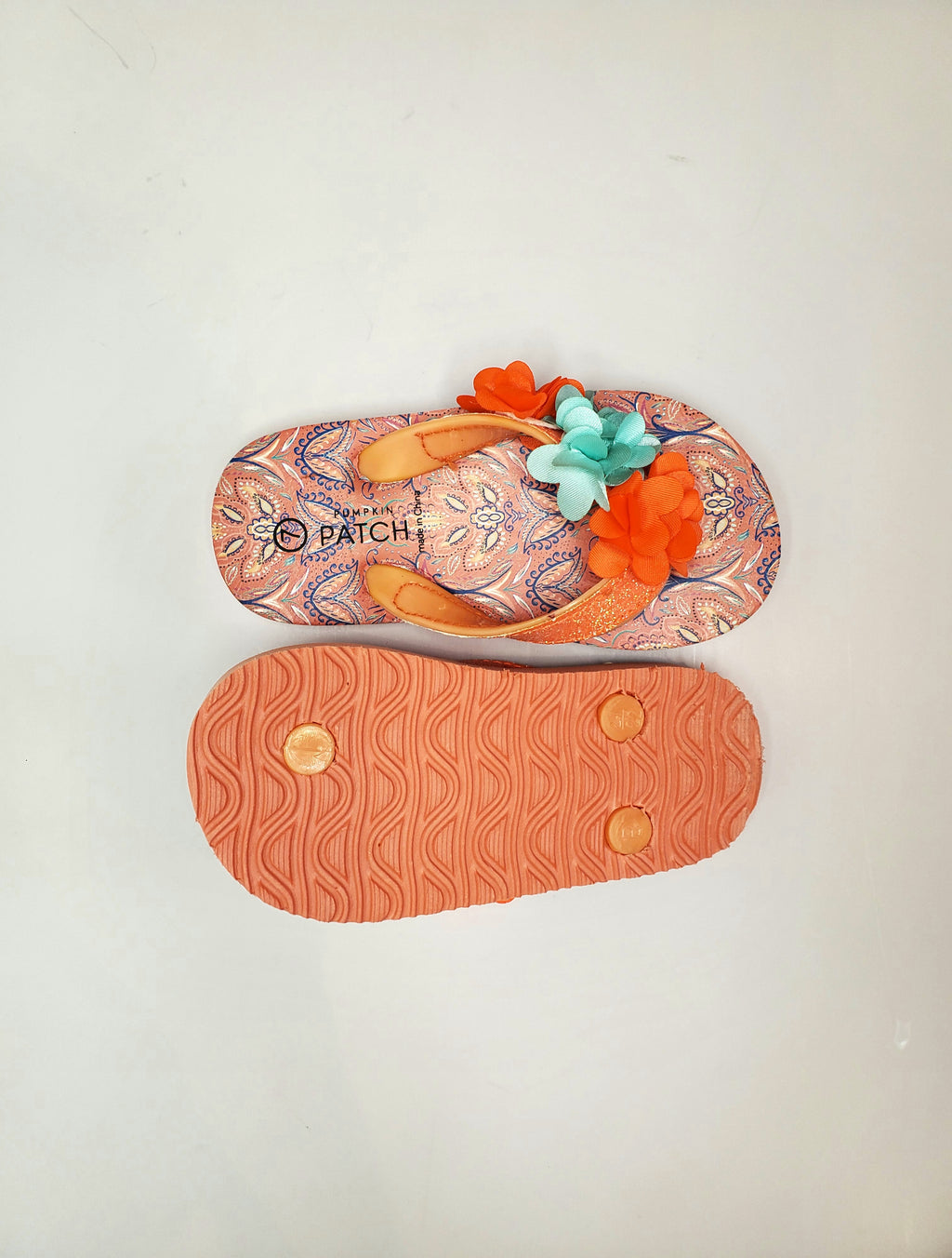 Pumpkin Patch Paisley Jandals (Size UK 7)