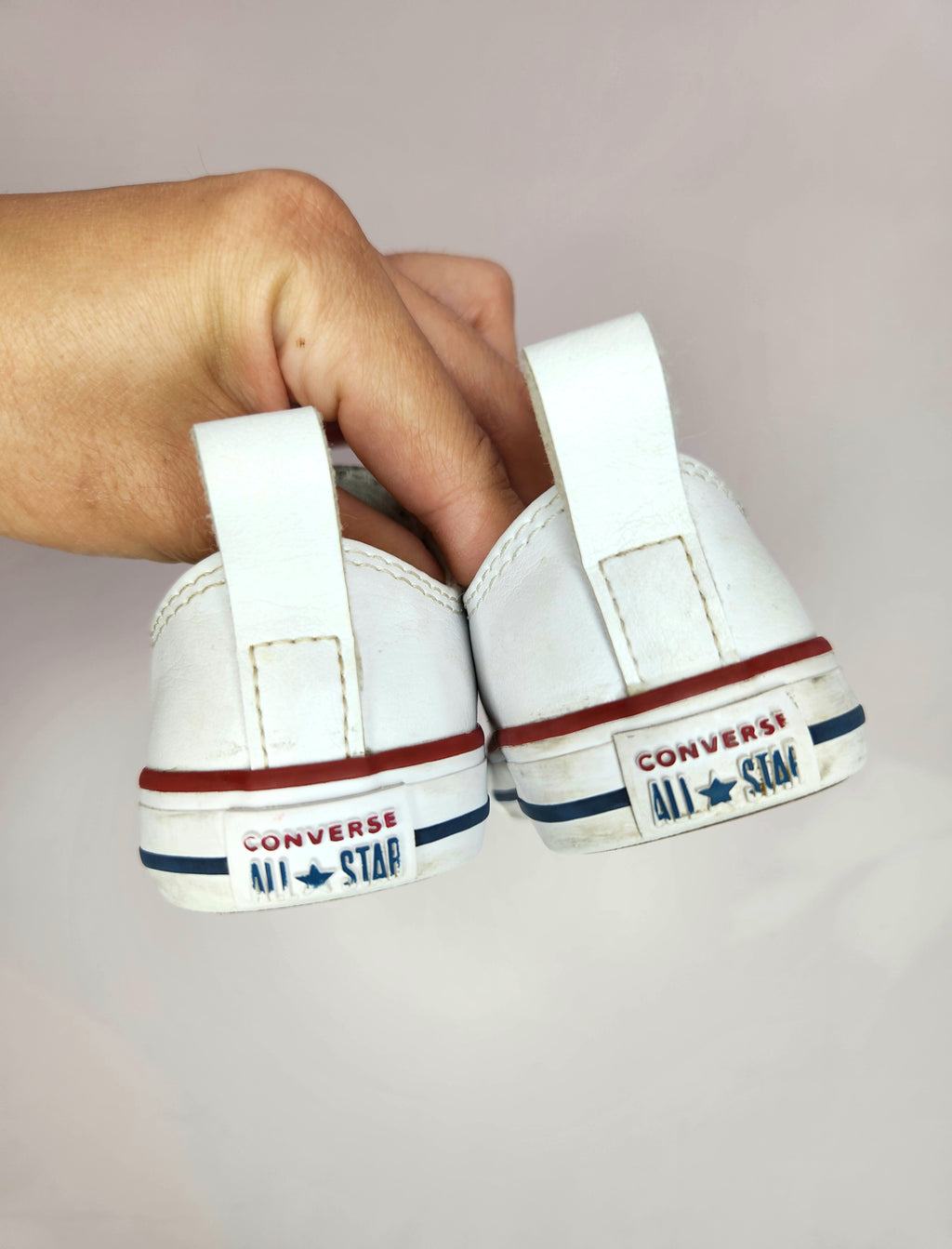Converse Leather Velcro Shoes (Size US 5C)