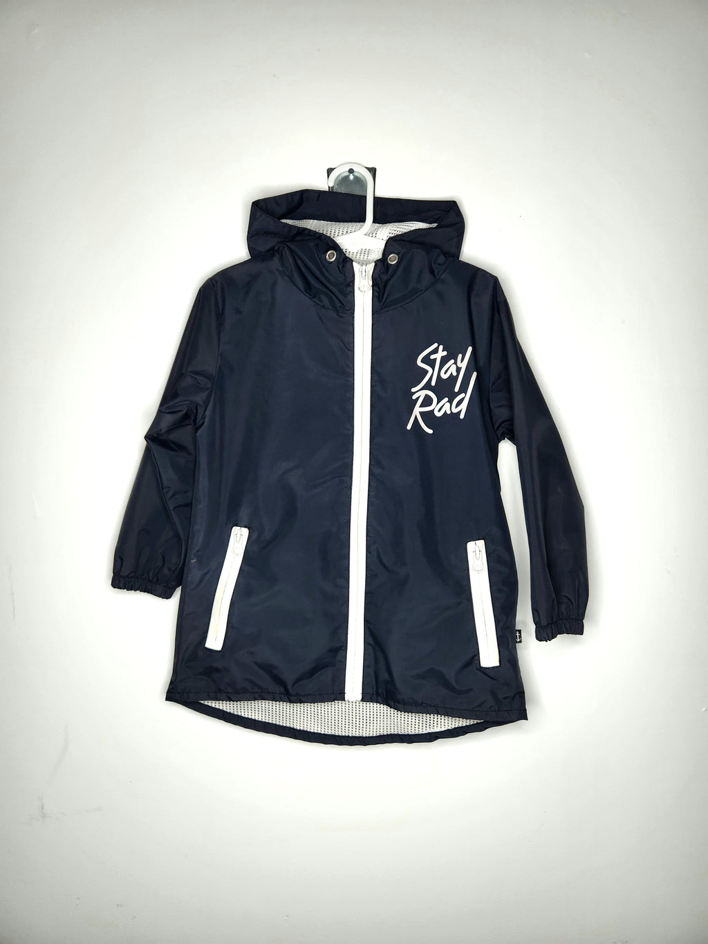 Hello Stranger Stay Rad Hooded Waterproof Jacket (Size 3 years)