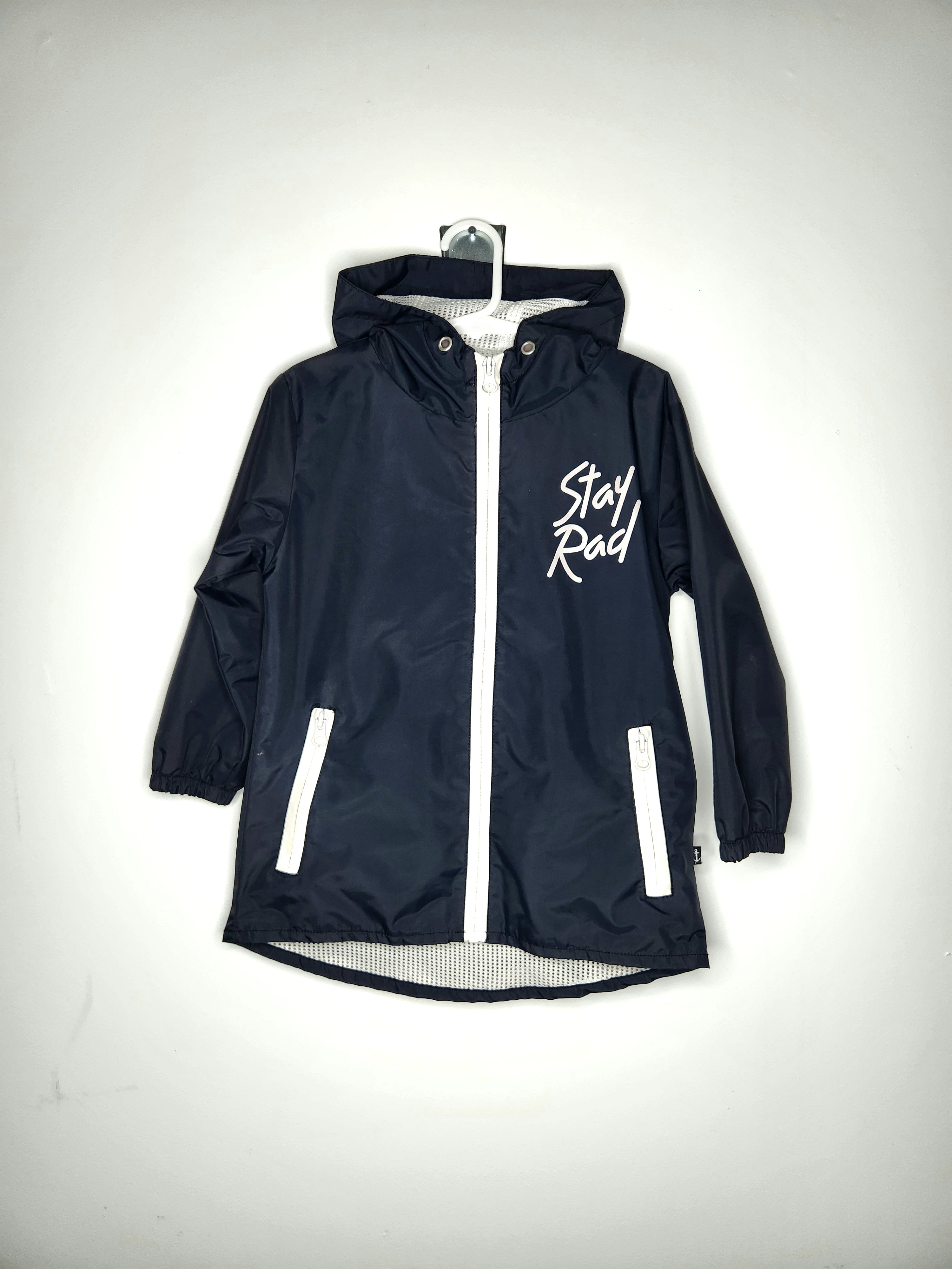 Hello Stranger Stay Rad Hooded Waterproof Jacket (Size 3 years)
