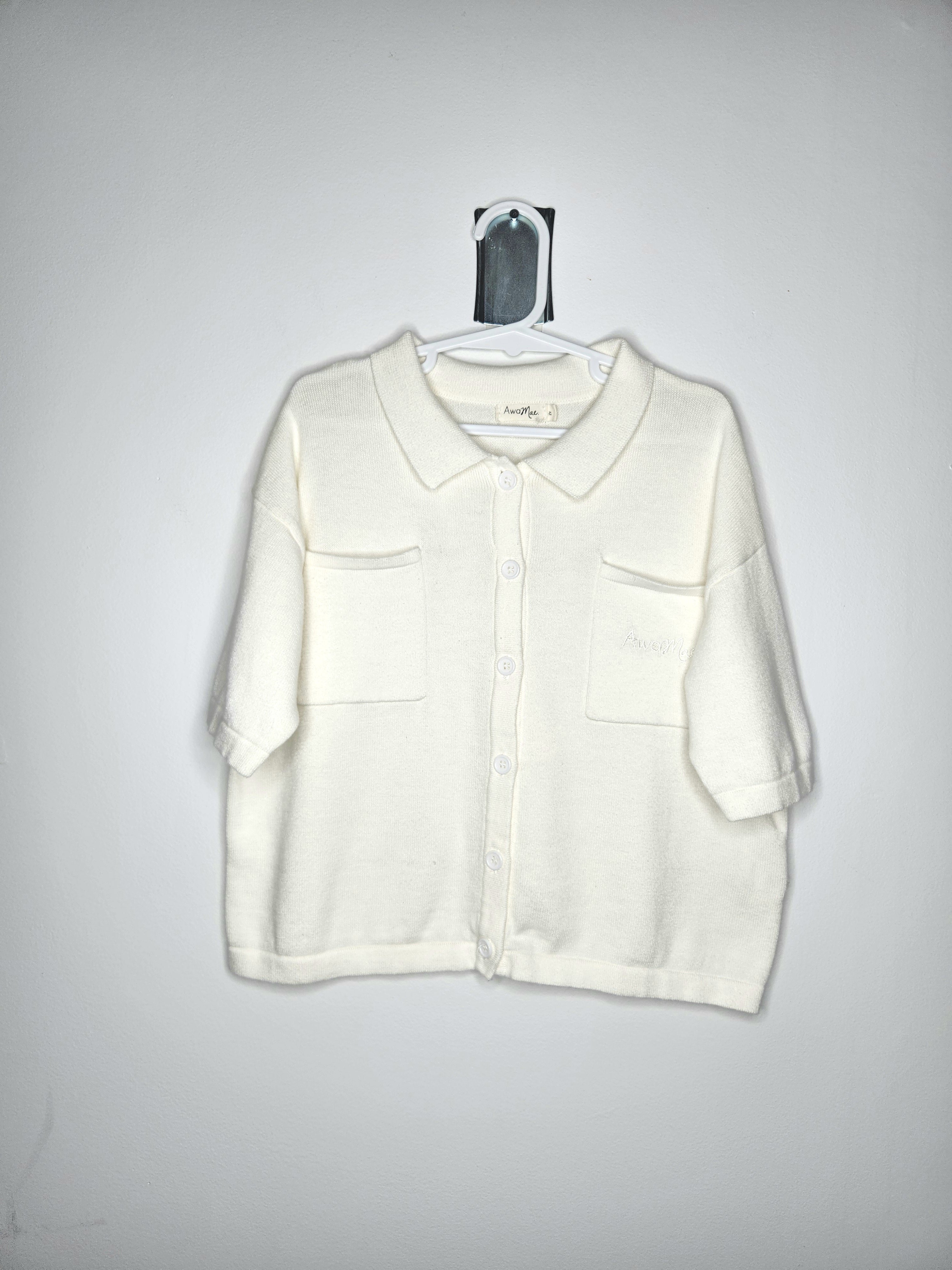 Awamae Oversized Button-up Boxy Tee (Size 2 years)