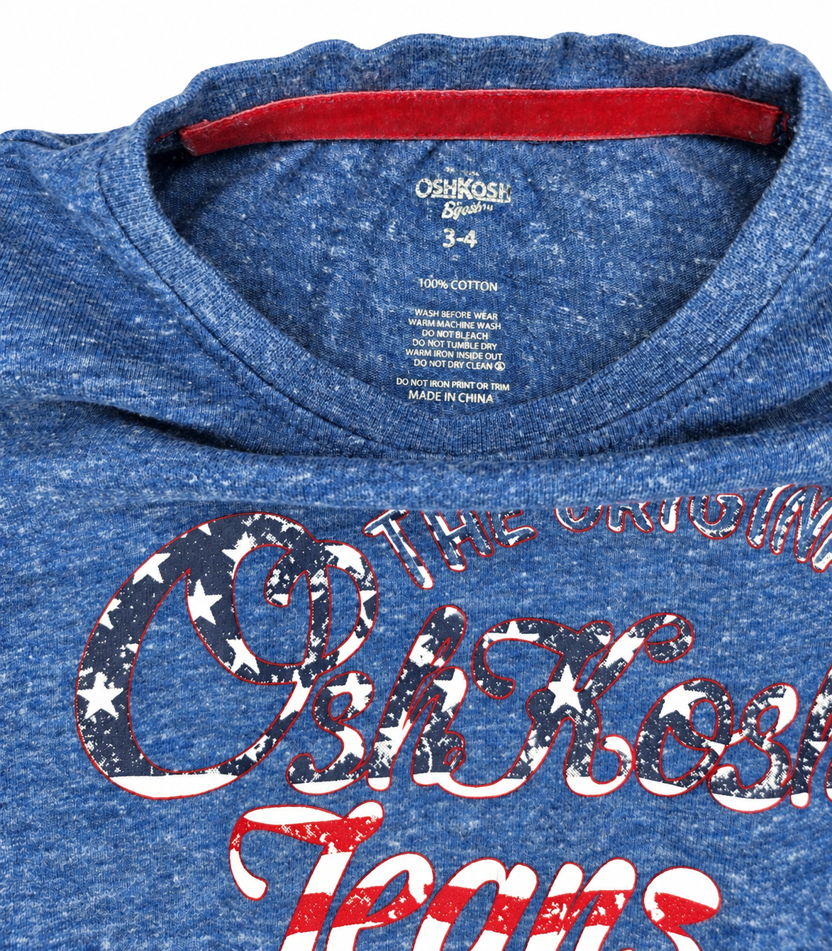 Oshkosh B'Gosh Graphic American Flag Print Long Sleeve Tee (Size 3 years)