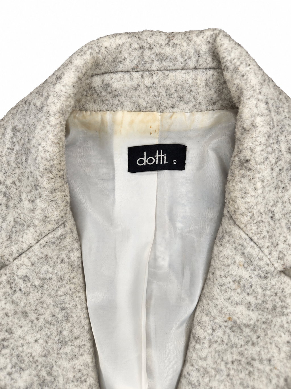 Dotti Wool Blend Long Line Coat (Size 12)