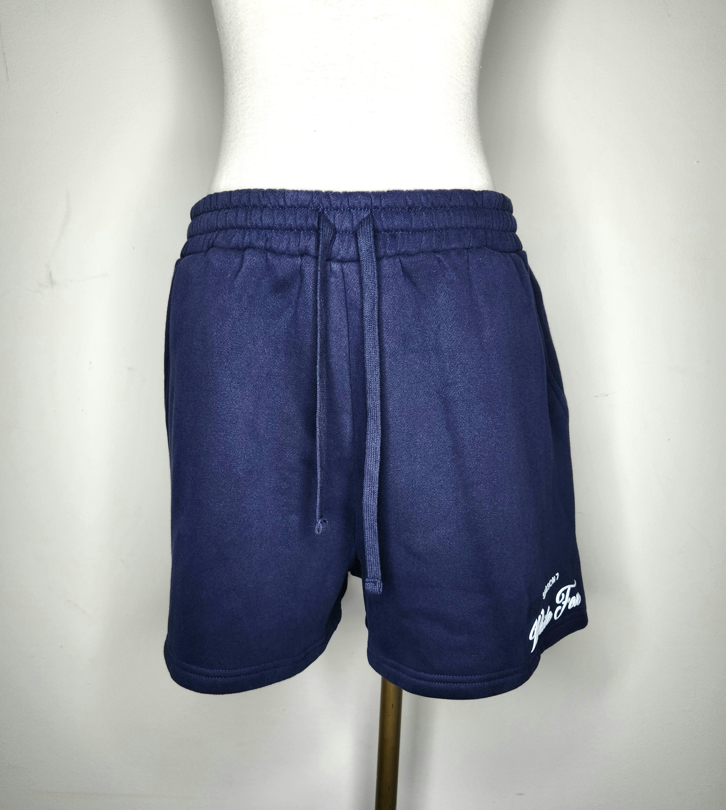 White Fox Fleece Lined Loose Fit Shorts (Size 12)