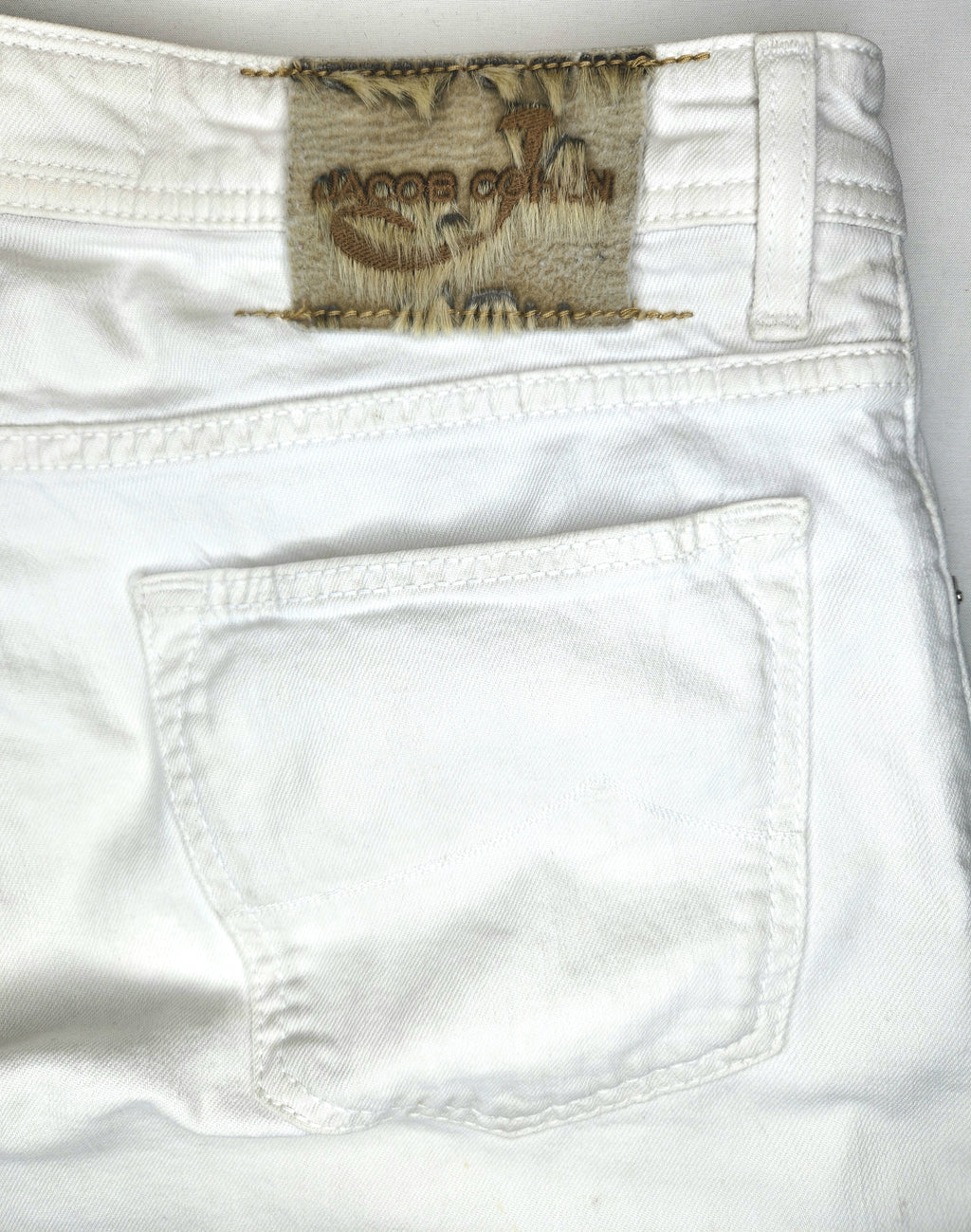 Jacob Cohen Premium Straight Leg Tailored Denim Jeans with Button Closure (Size L)