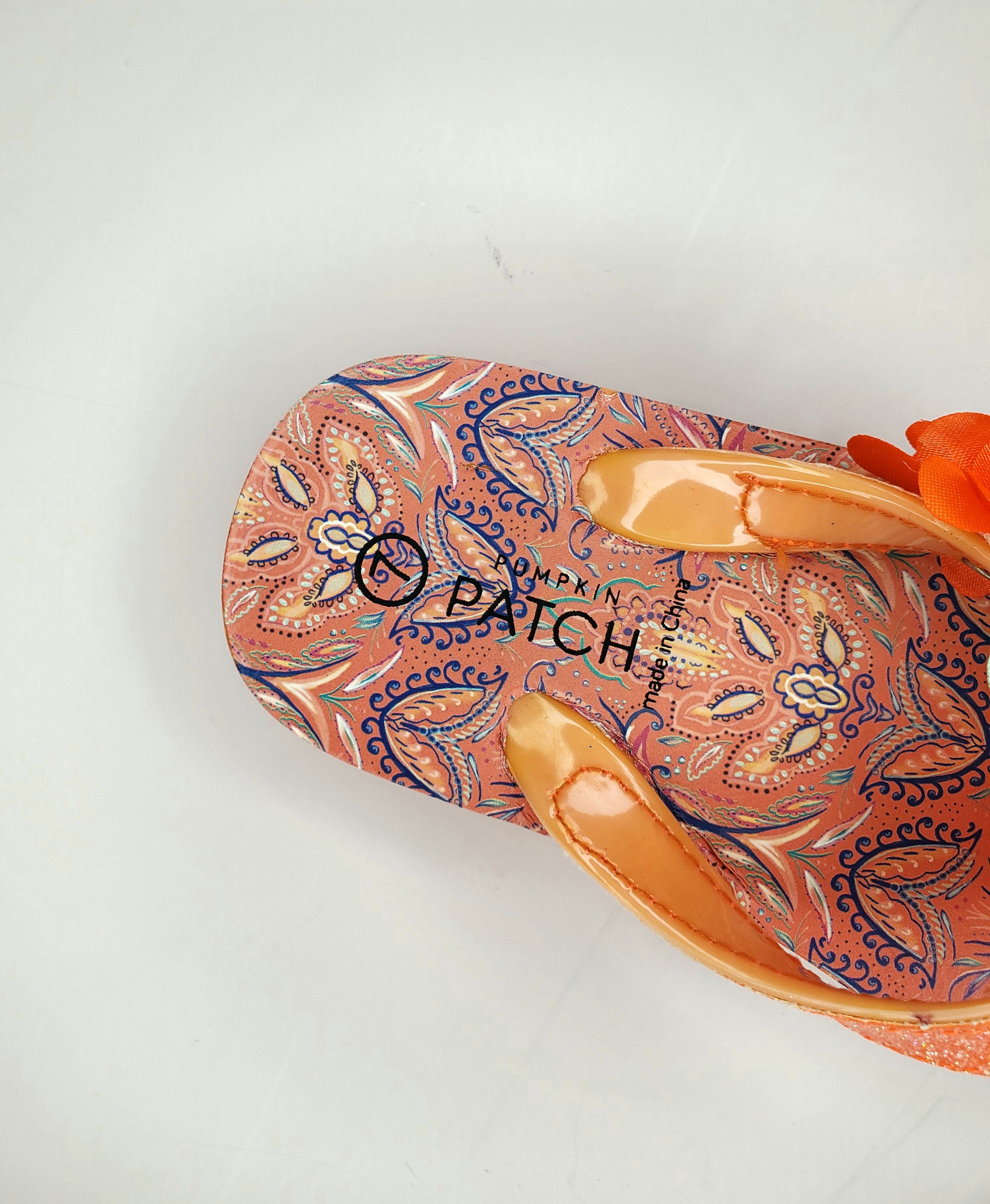Pumpkin Patch Paisley Jandals (Size UK 7)