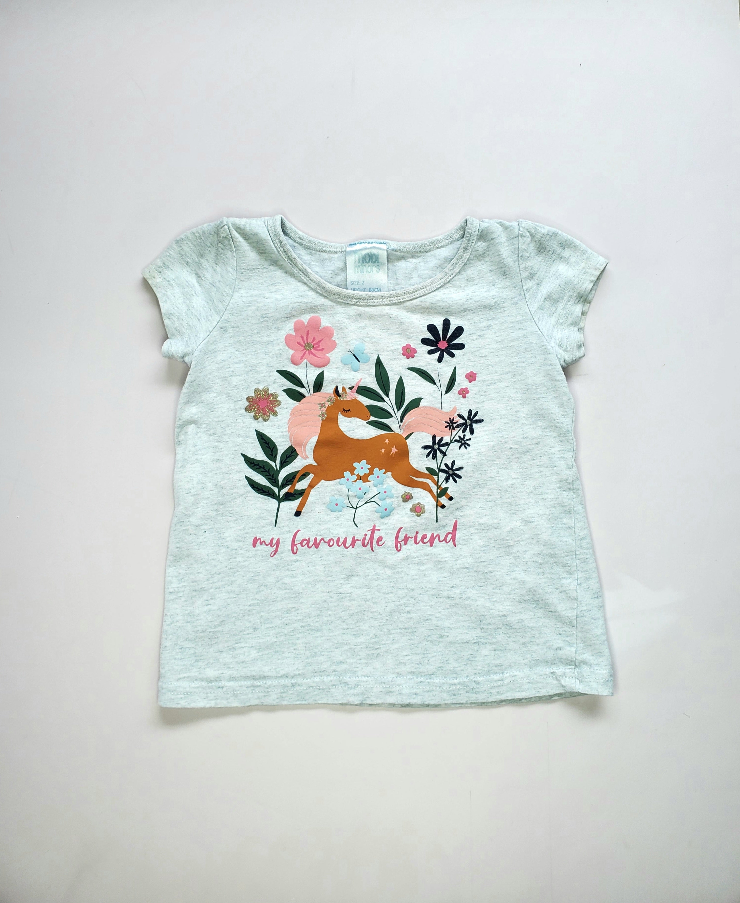 Mobi Minors Unicorn Tee (Size 2 years)