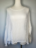 MNG Mesh Style Long Sleeve Top (Size 8) Flaw