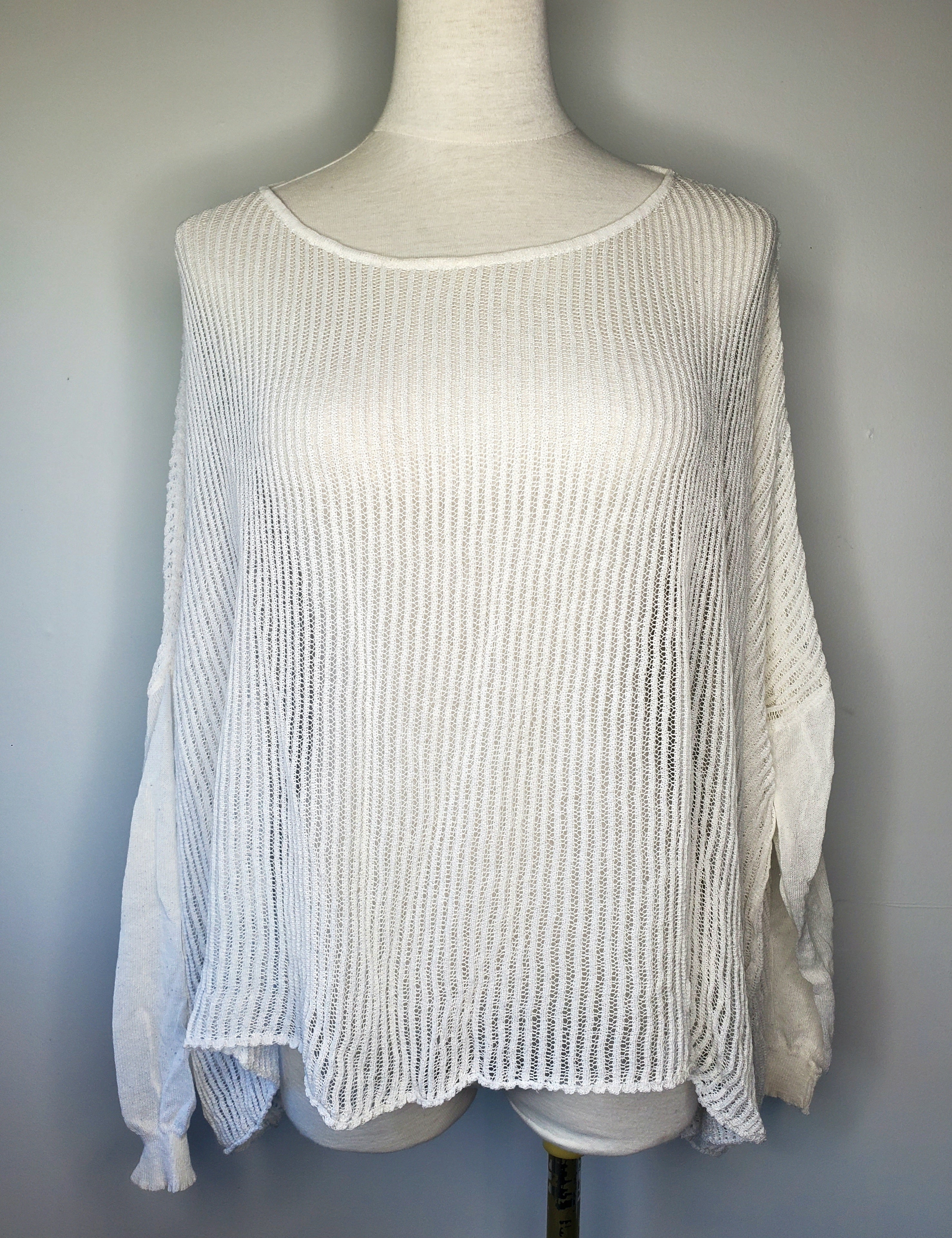 MNG Mesh Style Long Sleeve Top (Size 8) Flaw