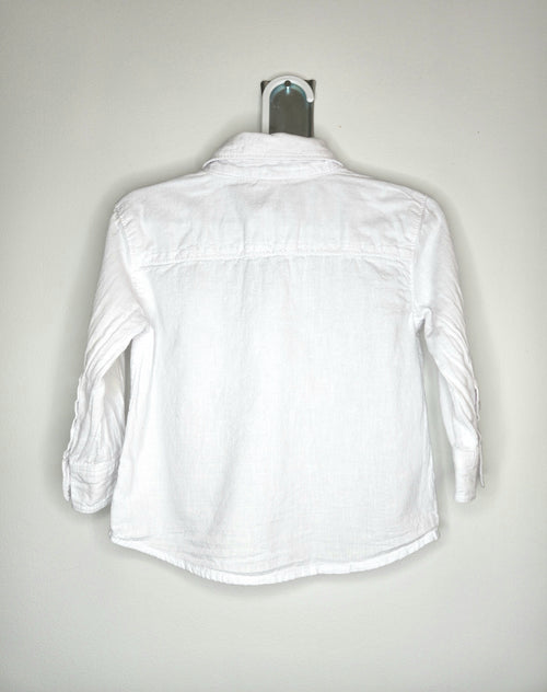 Anko Linen Blend Long Sleeve Collared Shirt (Size 12-18m)