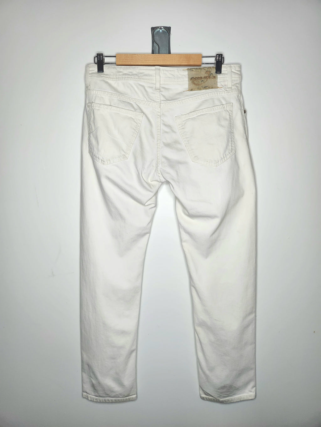 Jacob Cohen Premium Straight Leg Tailored Denim Jeans with Button Closure (Size L)