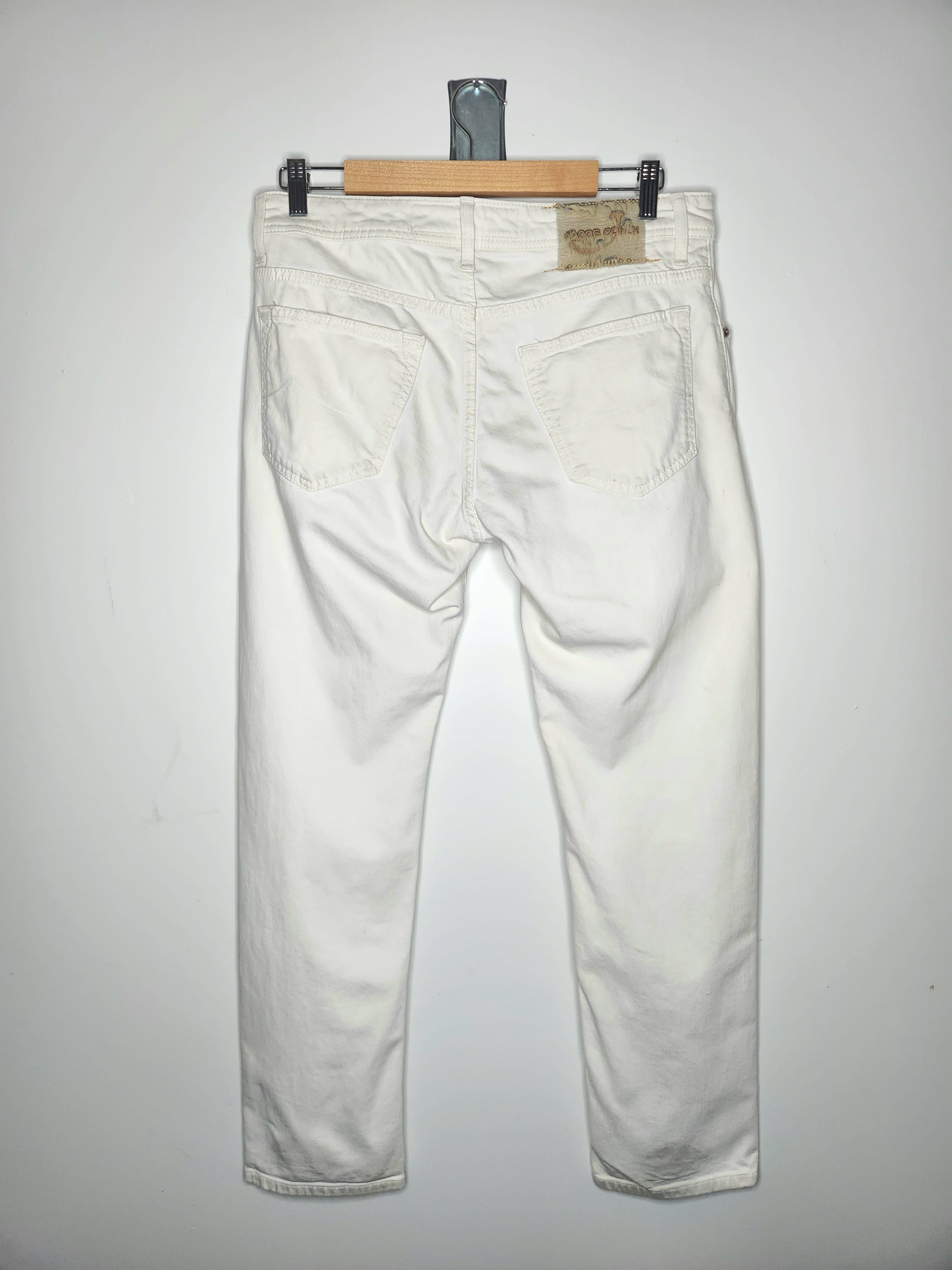Jacob Cohen Premium Straight Leg Tailored Denim Jeans with Button Closure (Size L)