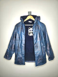 Minti Fleece Lined Hooded Button-up Waterproof Rain Jacket NEW (Size 14 years)