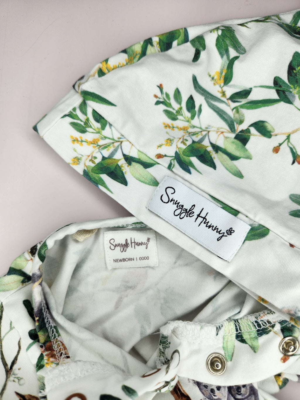 Snuggle Hunny Olive Bodysuit + Hat (Size Newborn)