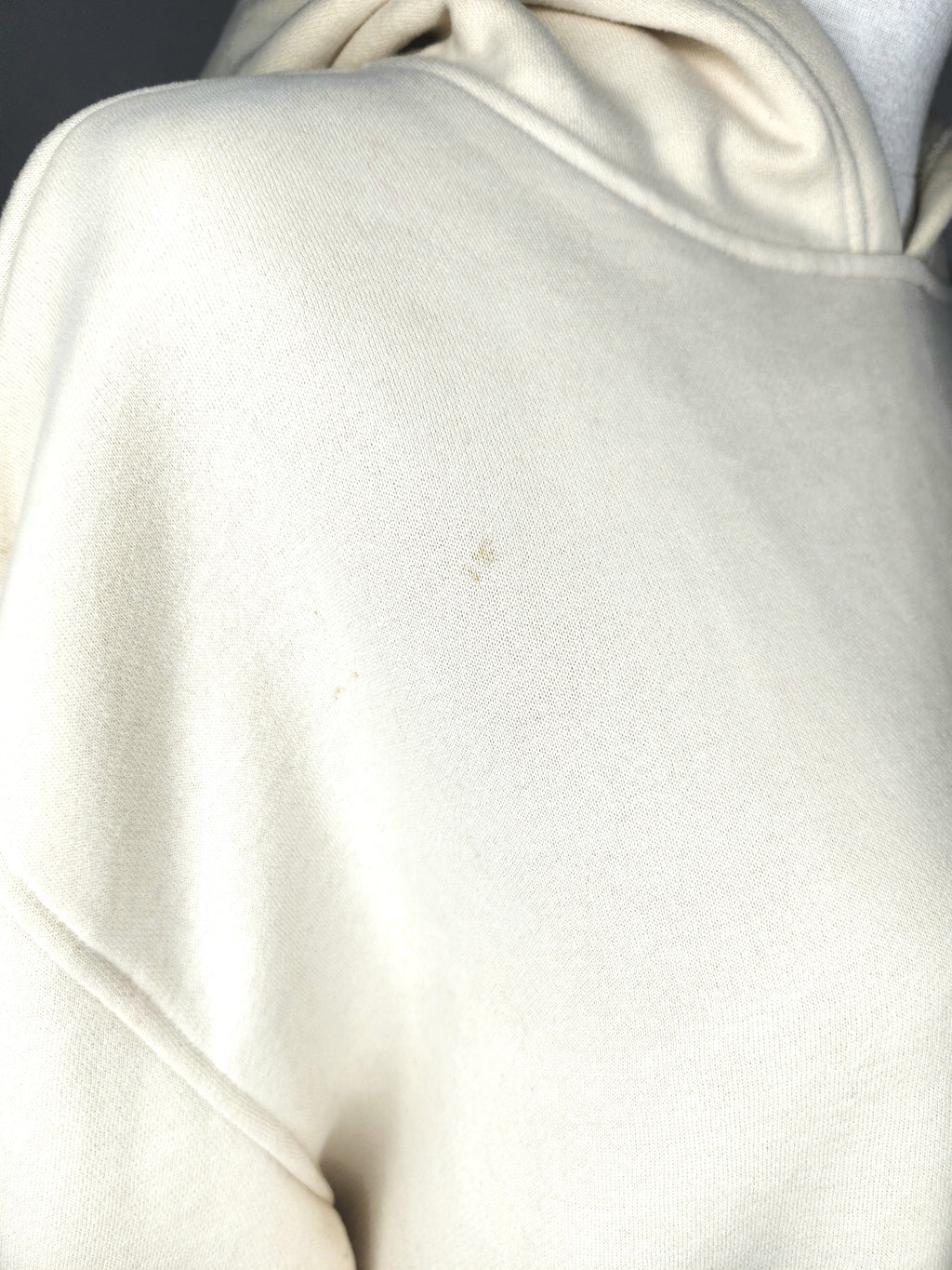 White Fox Fleece Lined Oversized Hooded Sweater (Size 14)