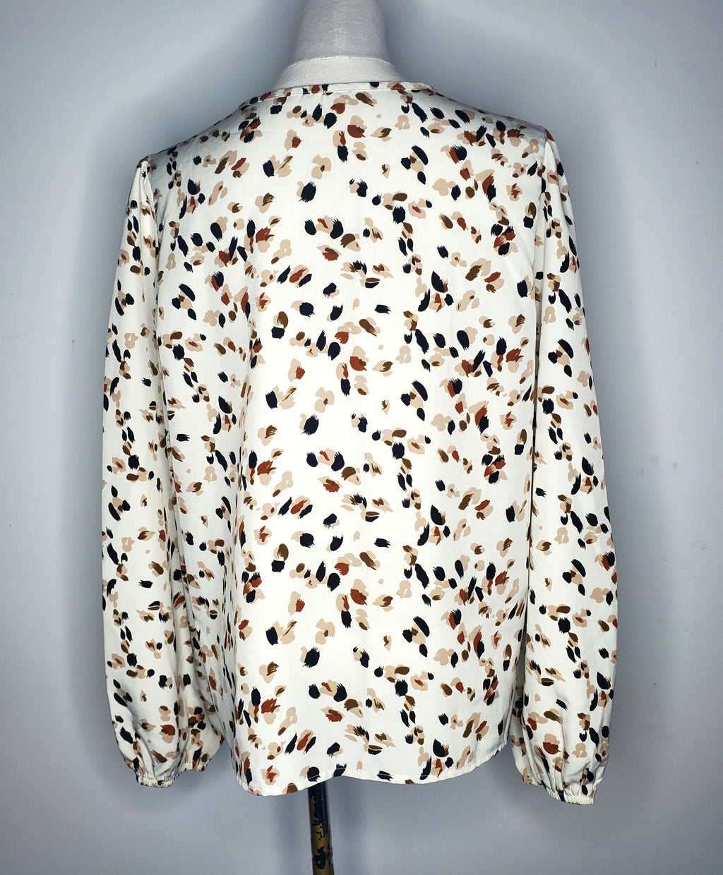 Long Sleeve Patterned Blouse (Size 10)
