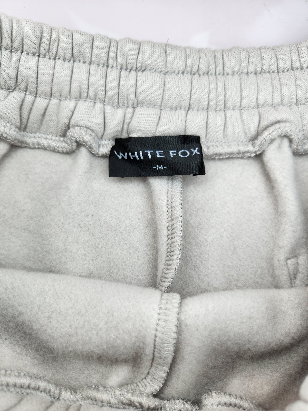 White Fox Fleece Lined Lounge Shorts (Size 10)